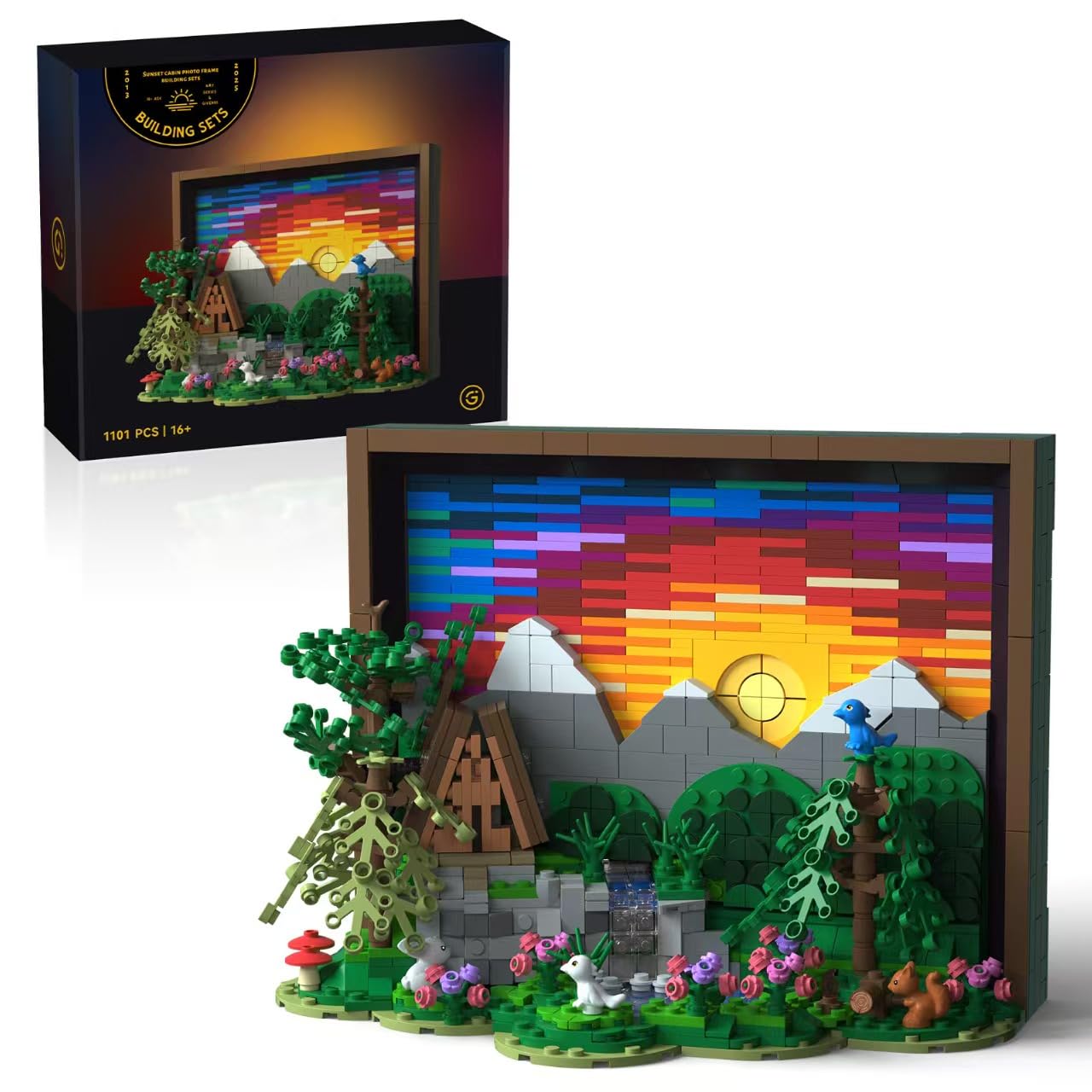 Givenni Ideas Sunset Wooden House Building Set – 1101 Pieces | 3D Puzzle for Adults 16+ | Wall Art Decor