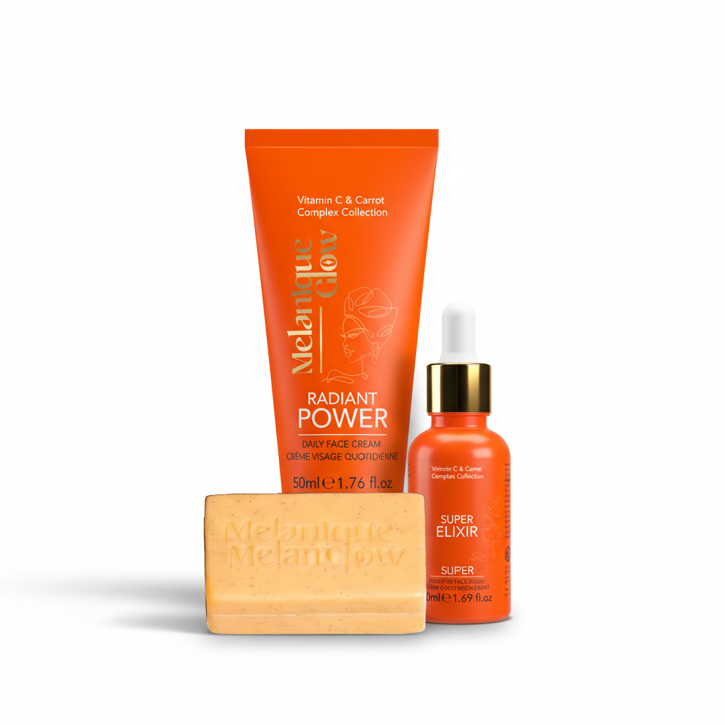 Melanique Glow Radiant Skin Essentials Set: Achieve Luminous, Even-Toned Skin for All Skin Types - Complete Skincare Regimen
