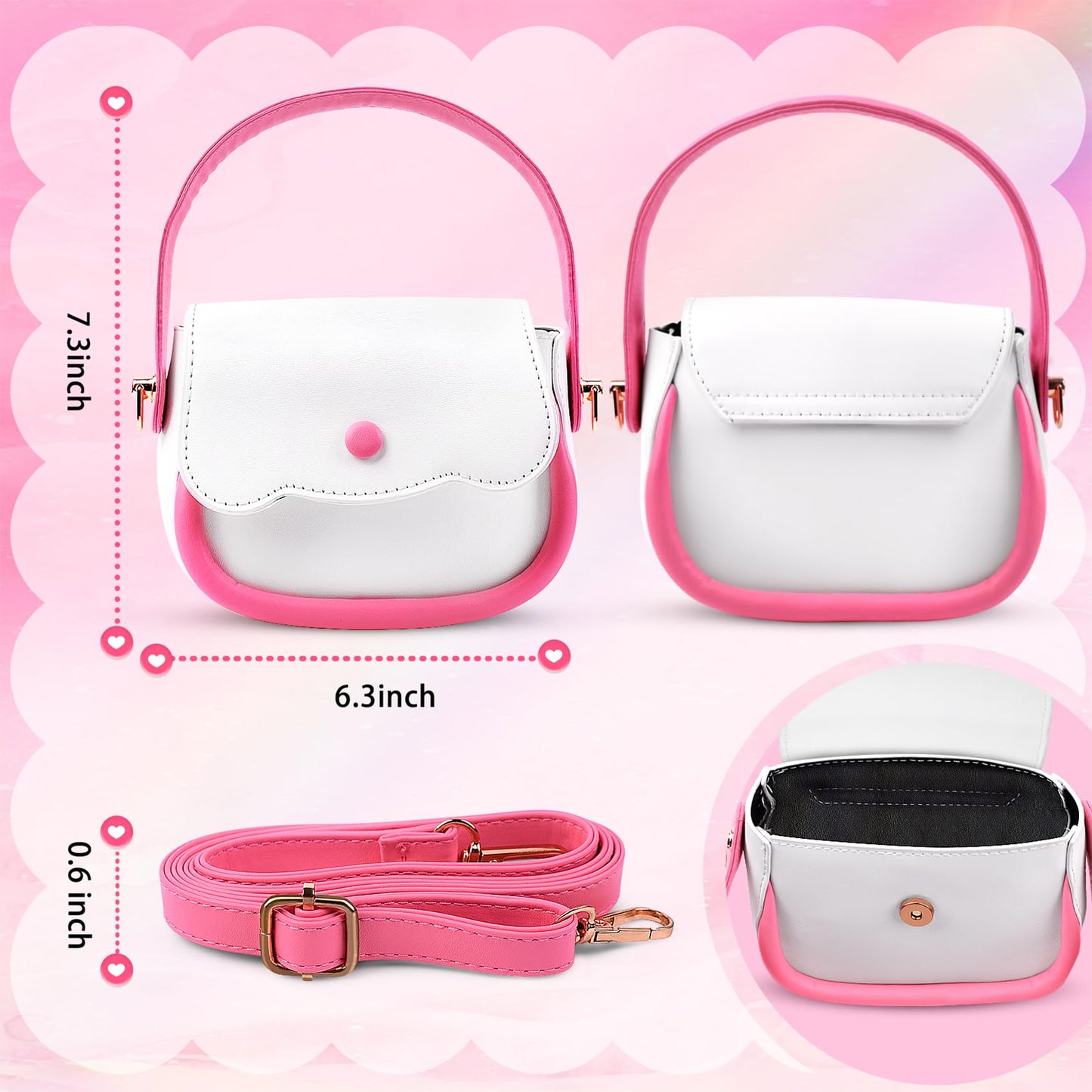 GJZZ Play Purse for Little Girls – Toddler Pretend Makeup Toy Set | Ages 3-8