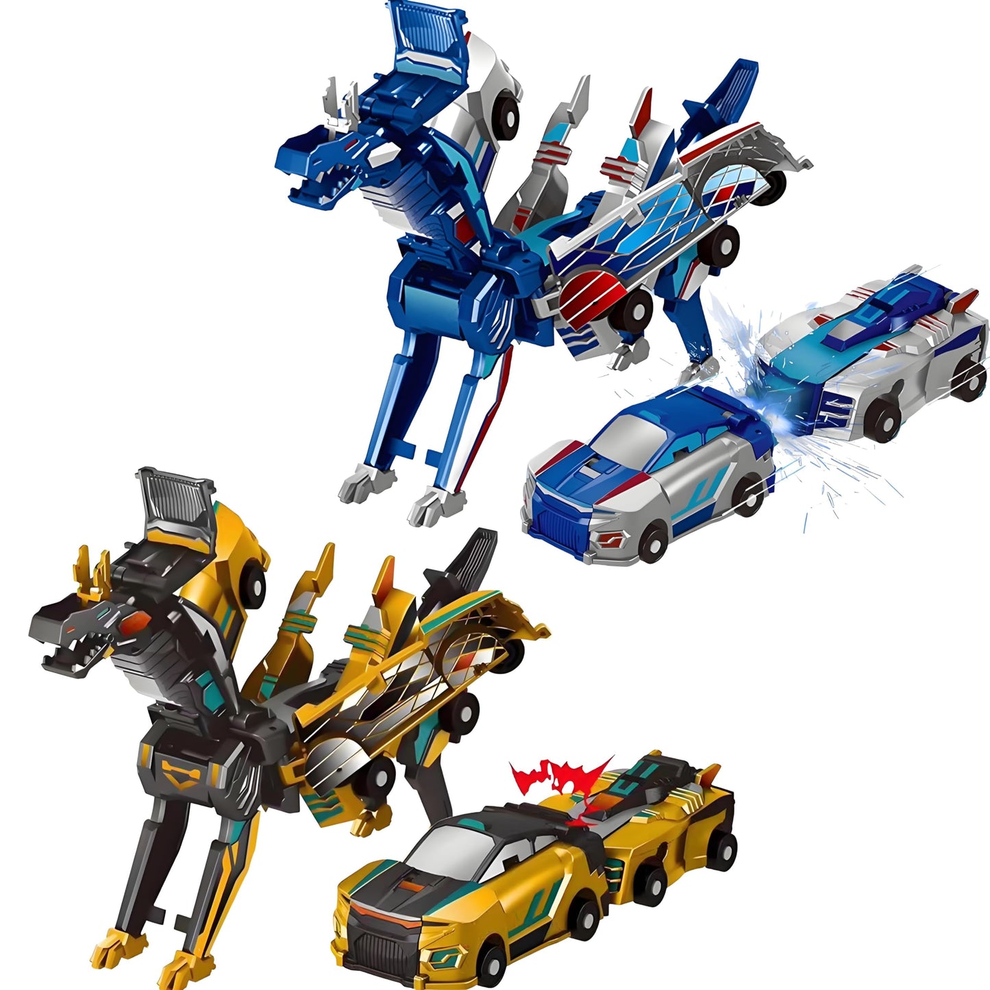 Gkiozu Magnetic Dinosaur Car Toy – 2-in-1 Transforming Vehicle (No Batteries)