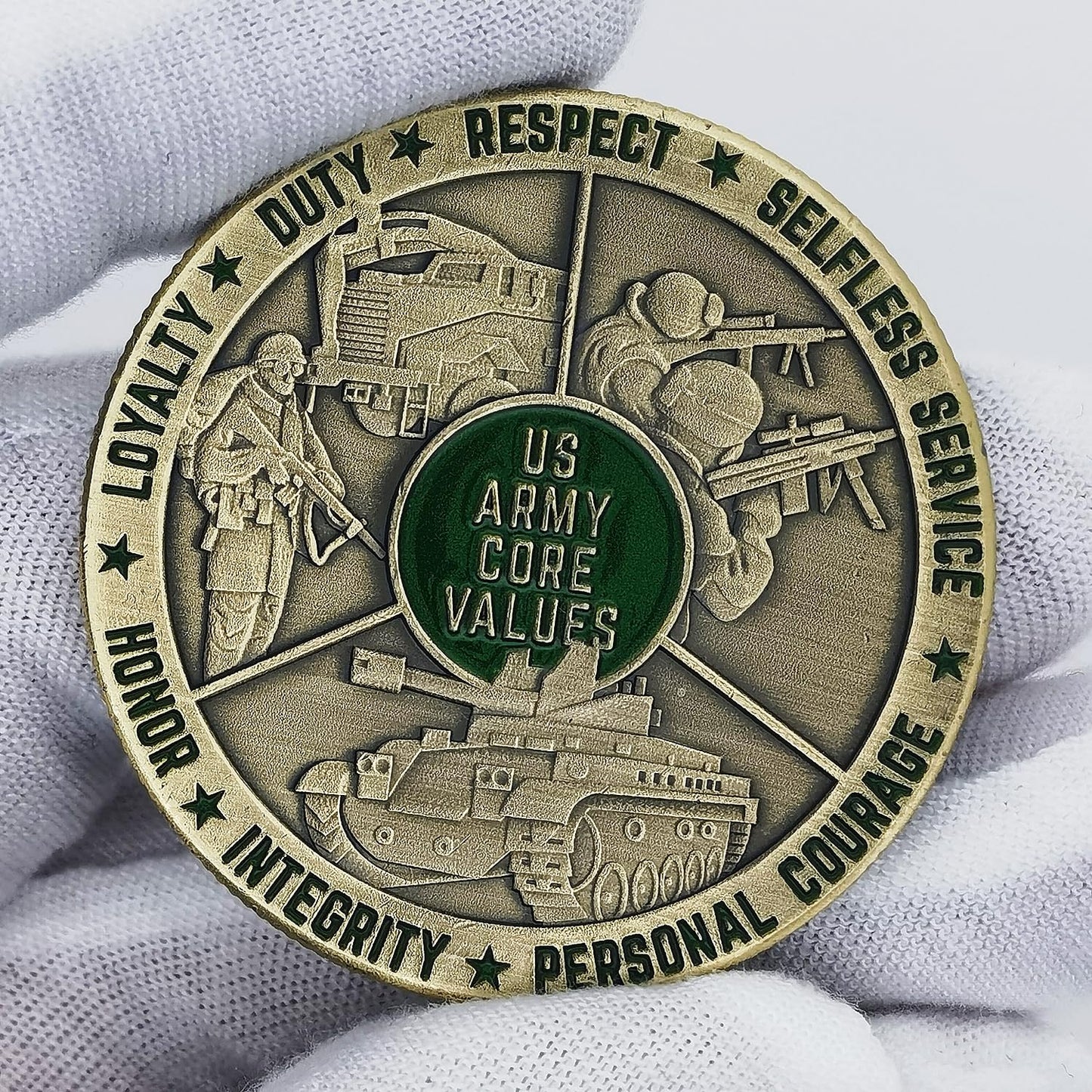 Glamtune US Army Core Values Challenge Coin – Premium Military Gift