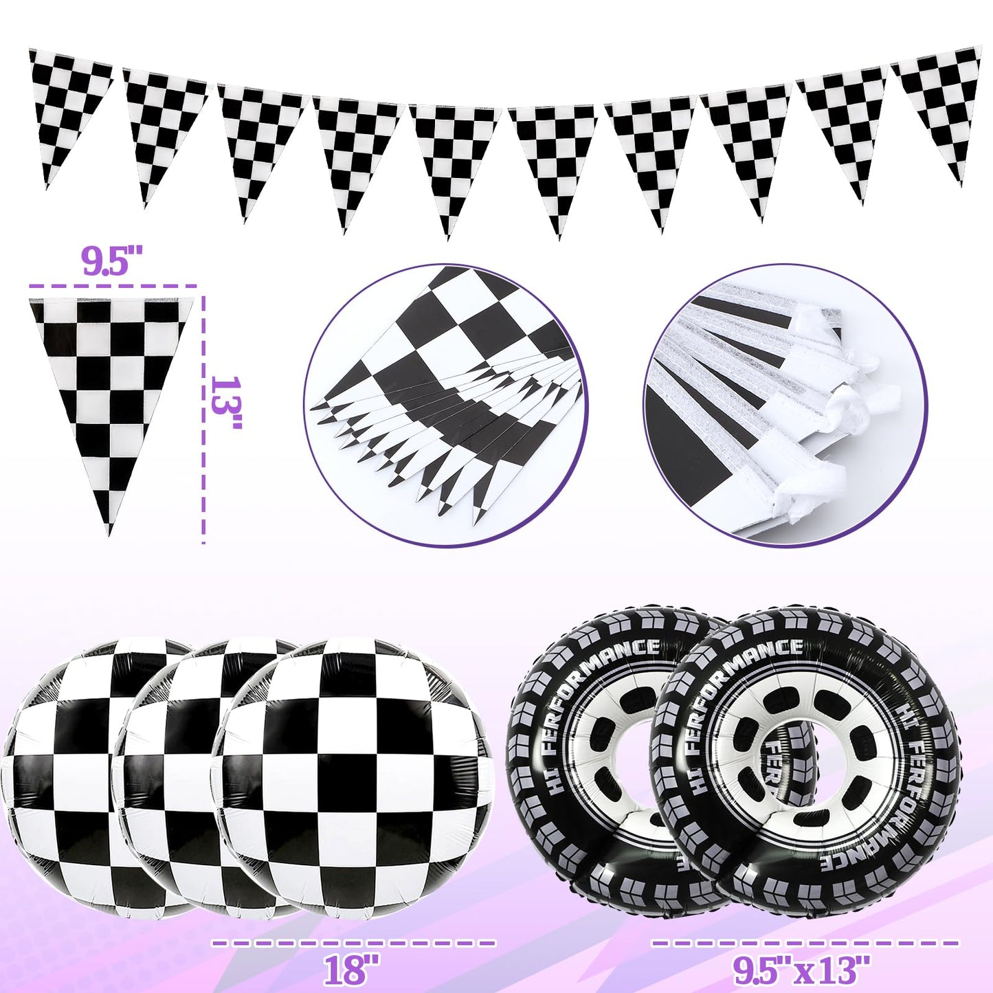 GLANFOIO 130Pcs Monster Truck Birthday Decorations – Balloon Garland Arch Kit with Backdrop