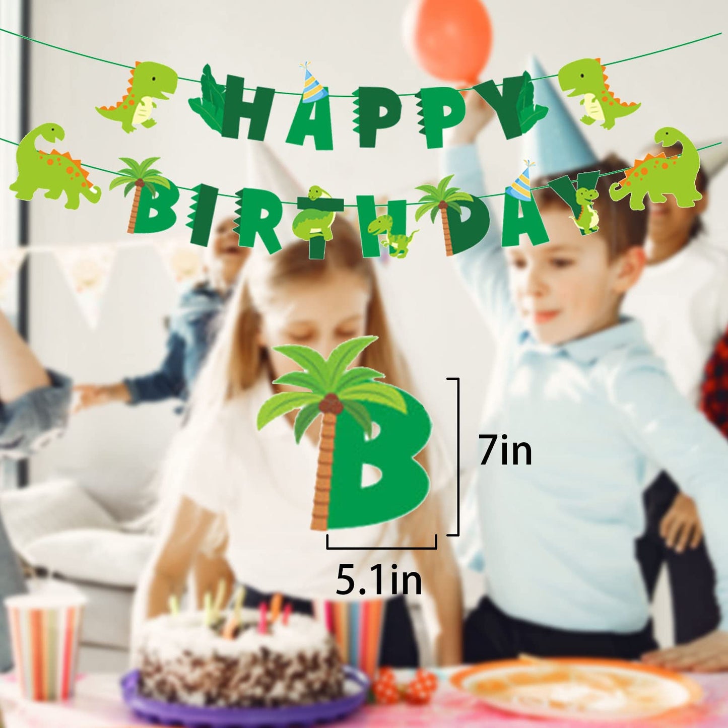 GLASNES Dinosaur Birthday Banner – Kids Birthday & Baby Shower Decor