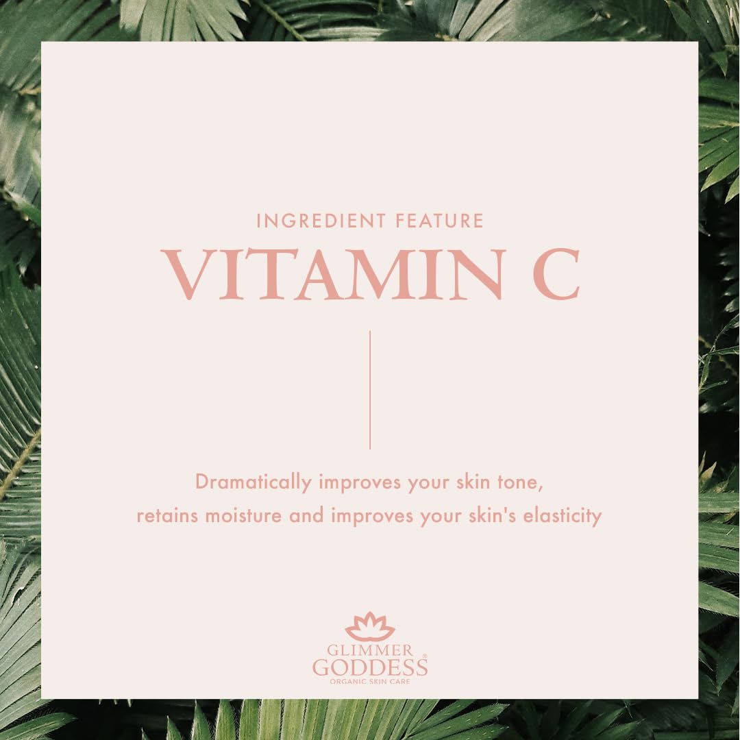 GLIMMER GODDESS Organic Vitamin C Facial Cleanser – Hydrating Aloe & Jojoba, 8 oz