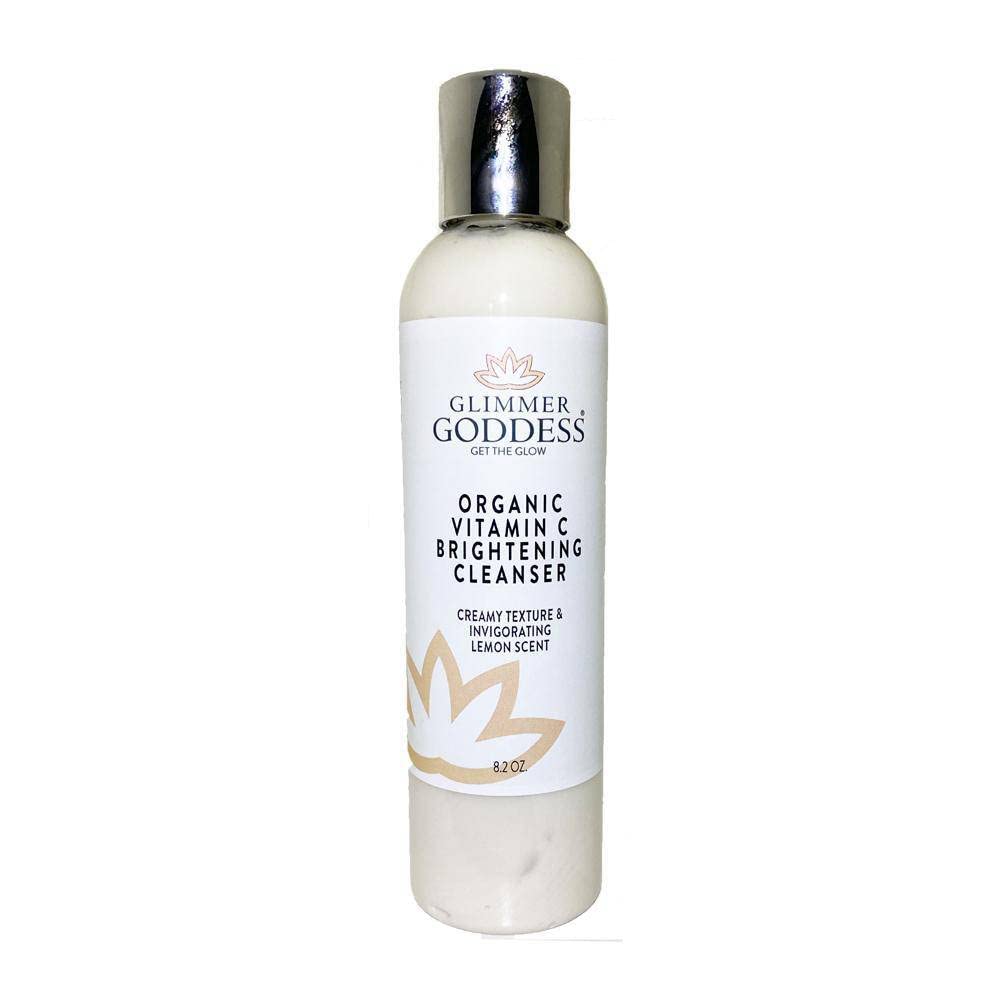 GLIMMER GODDESS Organic Vitamin C Facial Cleanser – Hydrating Aloe & Jojoba, 8 oz