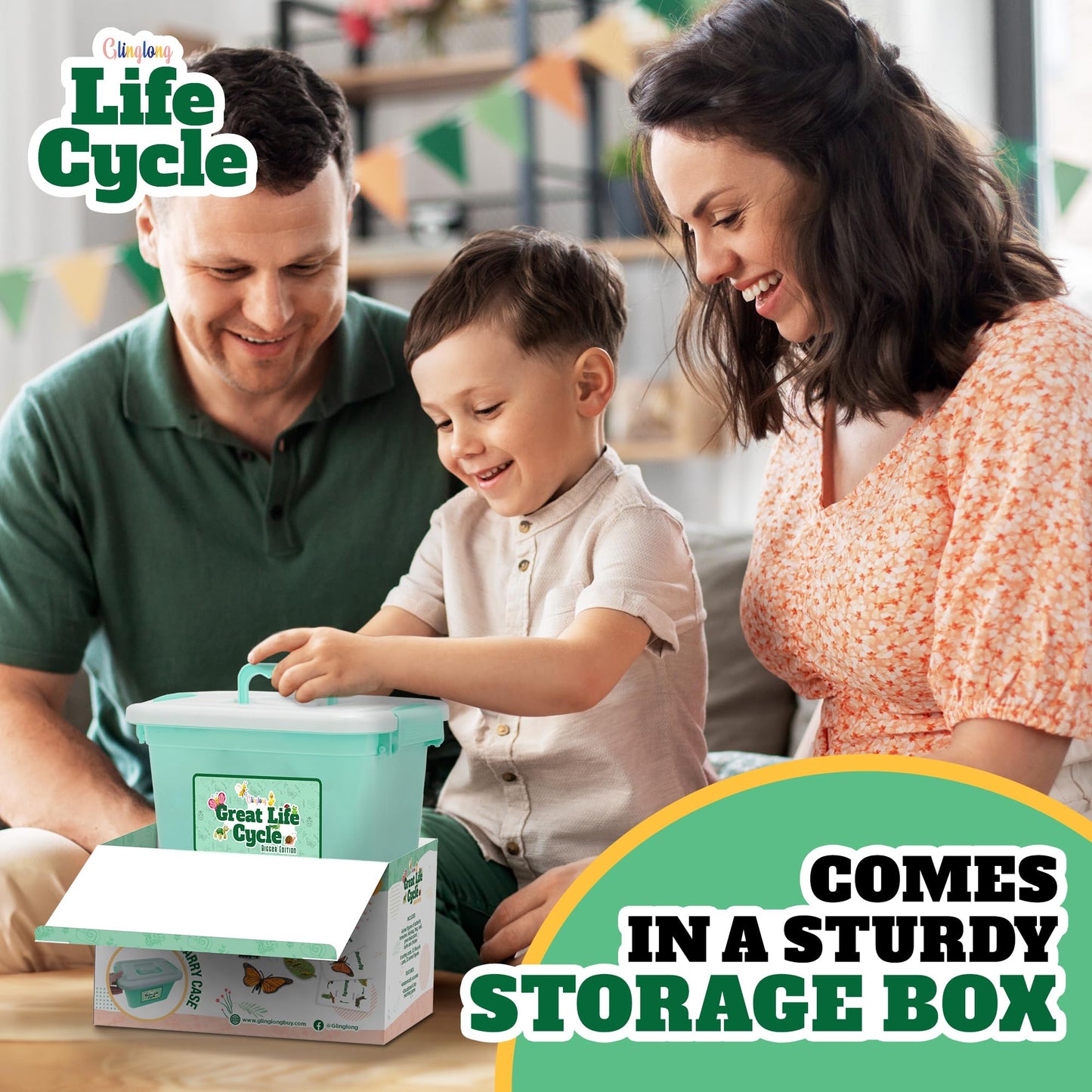 GLINGLONG Life Cycle Animal Kit – Montessori STEM 32-Piece Set for Ages 3–8