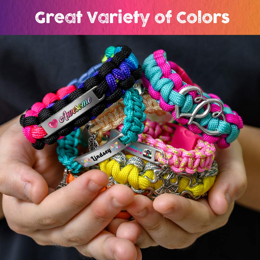 Glittery Garden Paracord Bracelet Kit with Charms – Creative Craft Gift for Girls 8-14