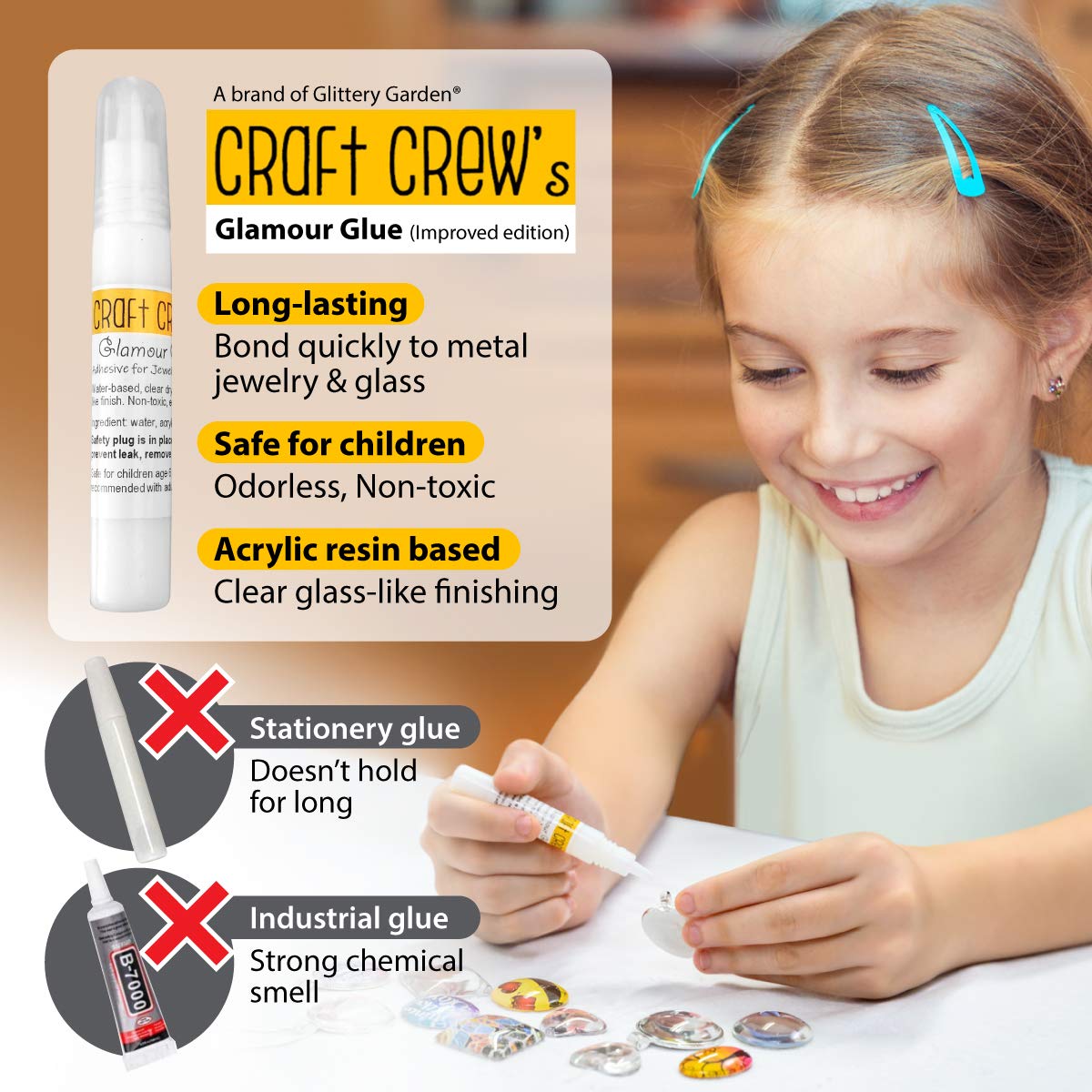 Glittery Garden Girls Jewelry Making Kit – Necklace & Bracelet Crafting Set