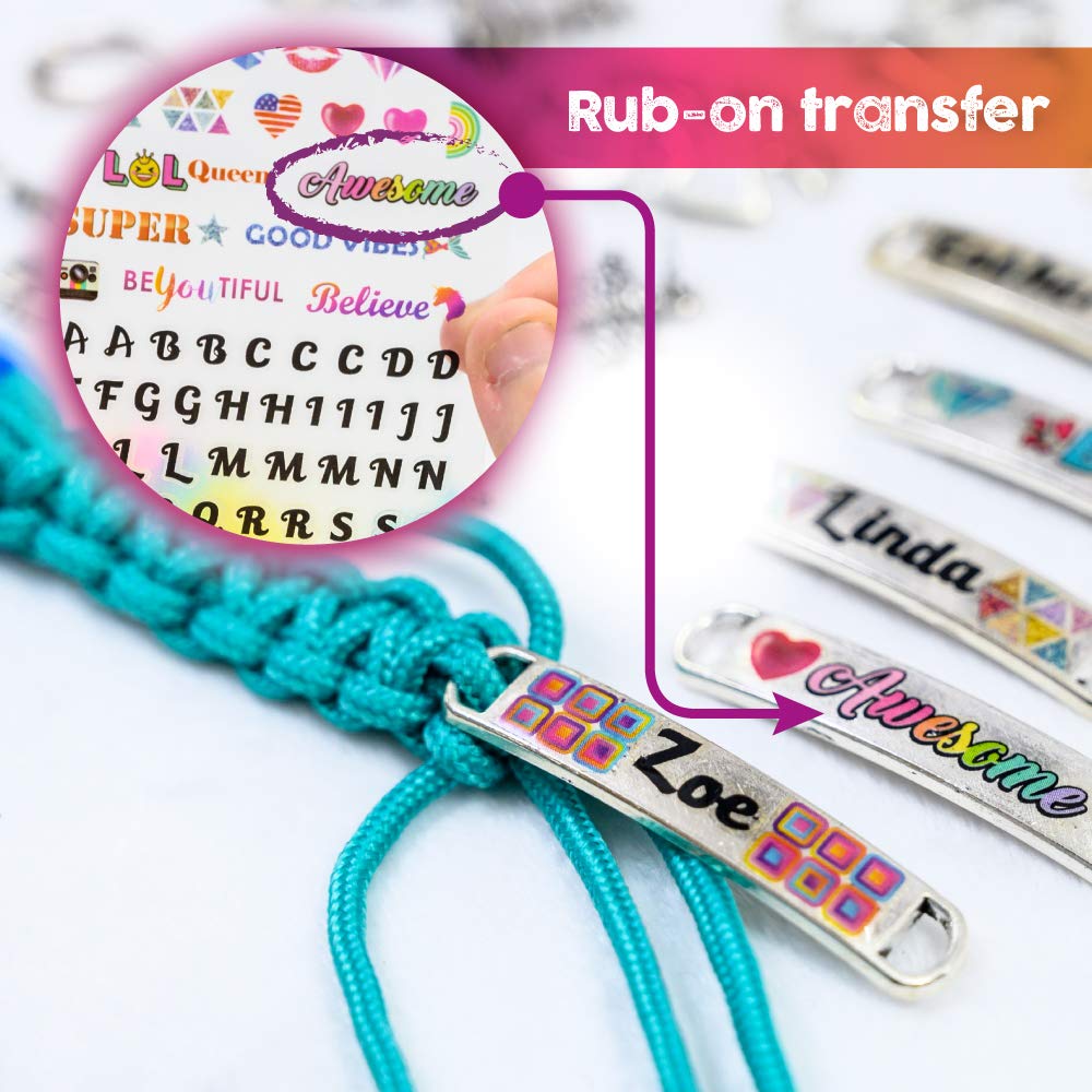 Glittery Garden Paracord Bracelet Kit with Charms – Creative Craft Gift for Girls 8-14