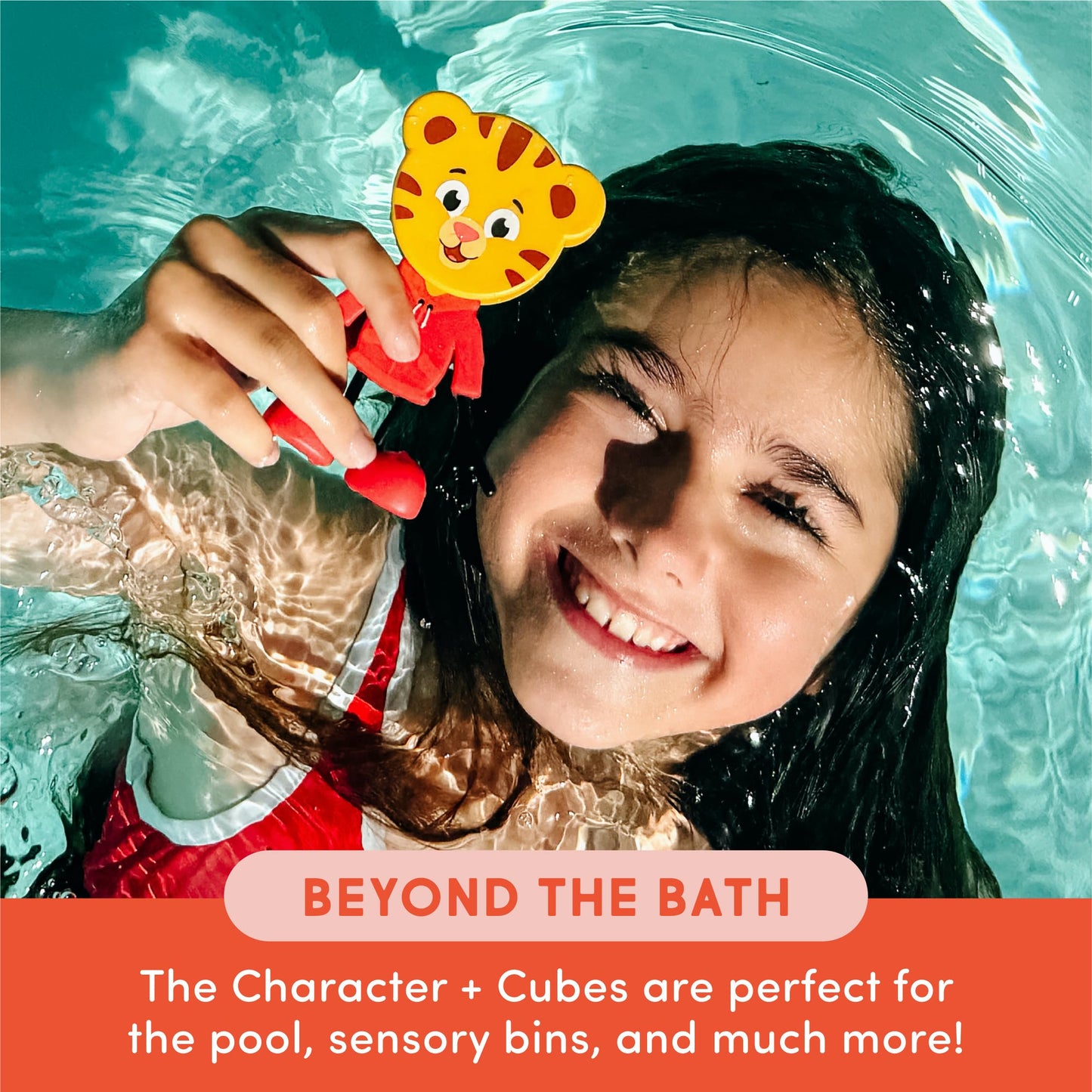 Glo Pals x Daniel Tiger Bath Toys: Water-Activated Light-Up Cubes (6 Reusable)