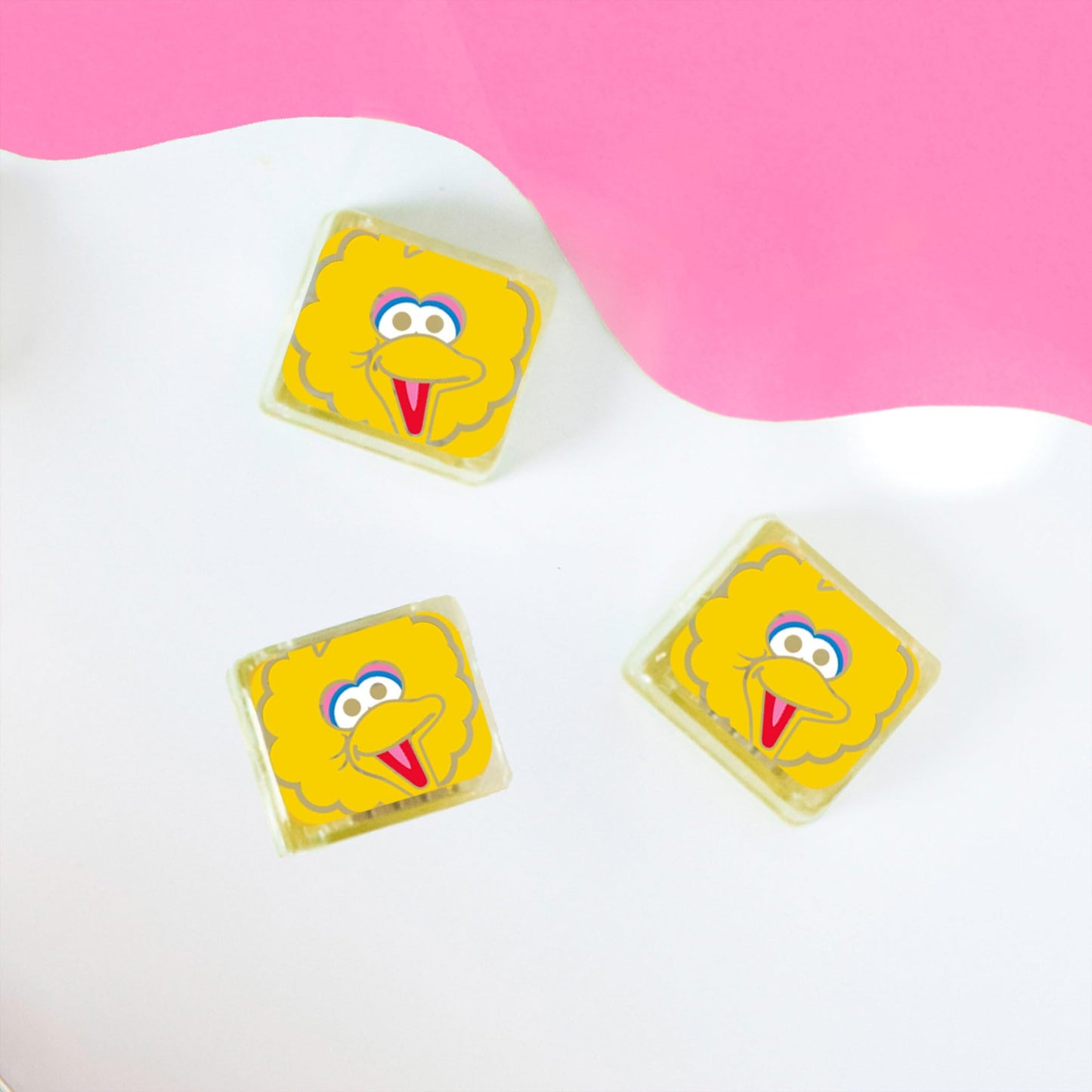 Glo Pals x Sesame Street: Water-Activated Light-Up Cubes for Sensory Play | Big Bird (Cubes Only)