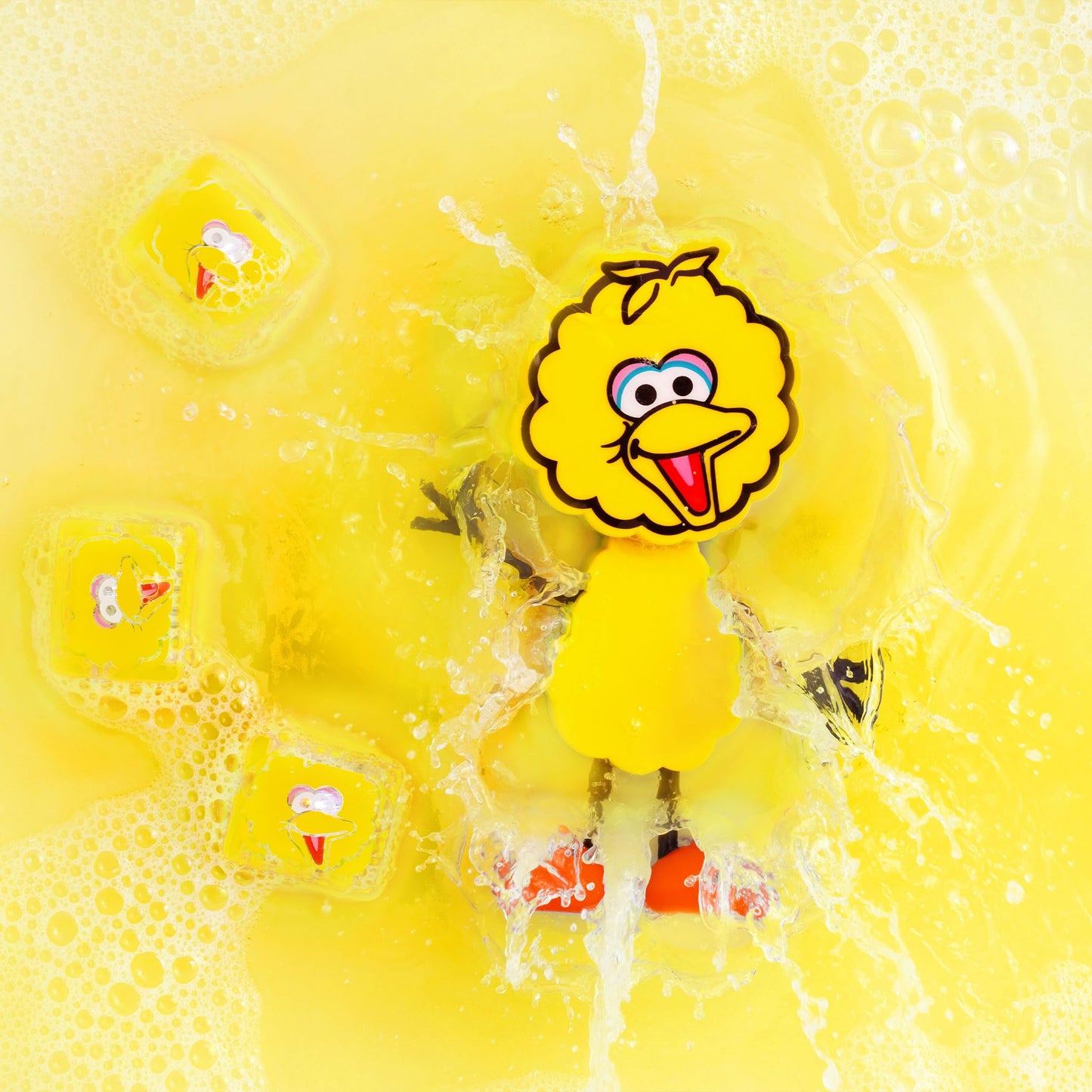 Glo Pals x Sesame Street: Water-Activated Light-Up Cubes for Sensory Play | Big Bird (Cubes Only)