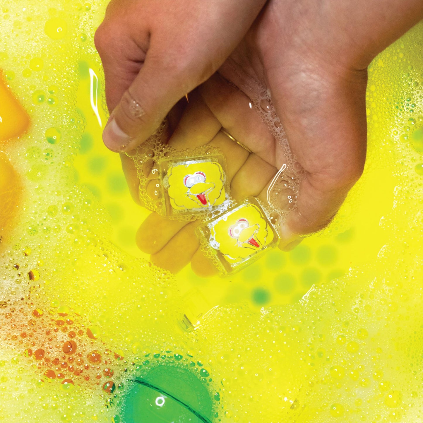 Glo Pals x Sesame Street: Water-Activated Light-Up Cubes for Sensory Play | Big Bird (Cubes Only)