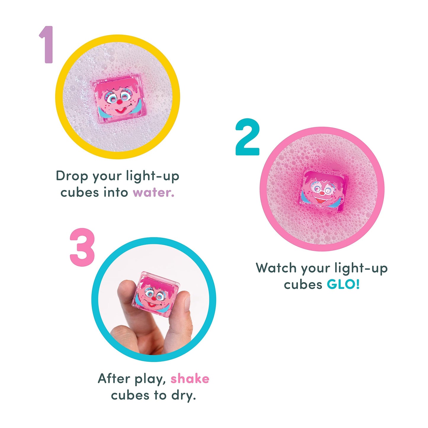 Glo Pals x Sesame Street Abby Cadabby Light-Up Cubes – Sensory Play Gift