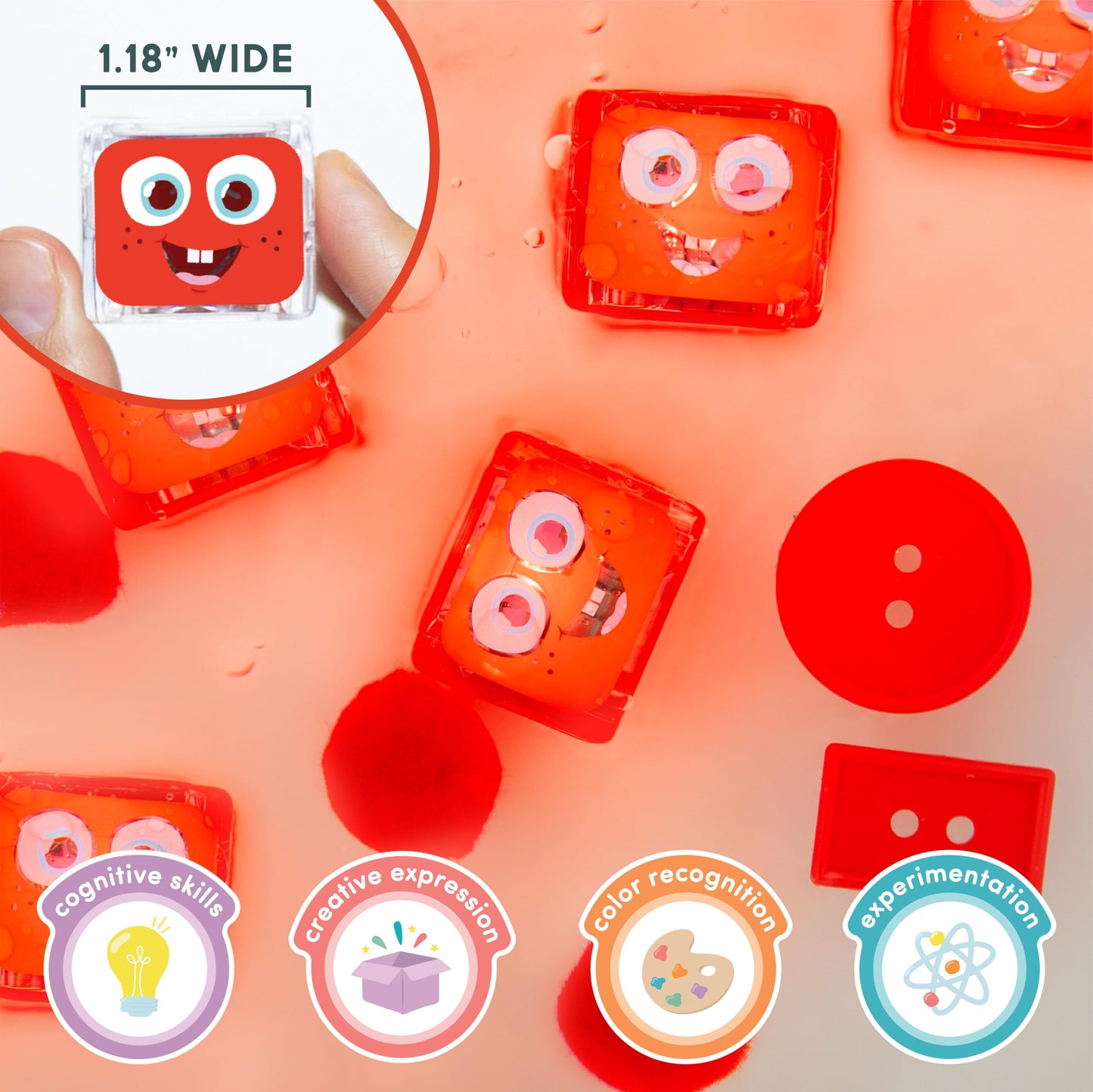 Glo Pals Play Pack Bundle: Light-Up Cubes, Sensory Jar & Fun Fillers