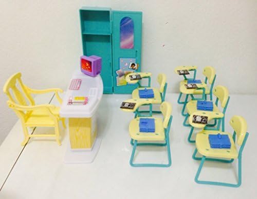Gloria Dollhouse Furniture - Classroom Play Set with Learning Chair & Desk