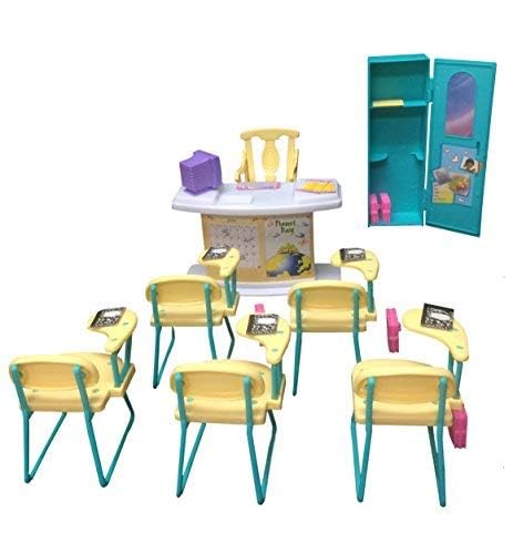 Gloria Dollhouse Furniture - Classroom Play Set with Learning Chair & Desk