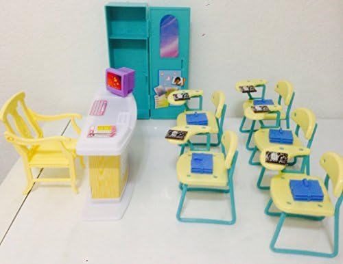 Gloria Dollhouse Furniture - Classroom Play Set with Learning Chair & Desk
