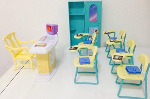 Gloria Dollhouse Furniture - Classroom Play Set with Learning Chair & Desk