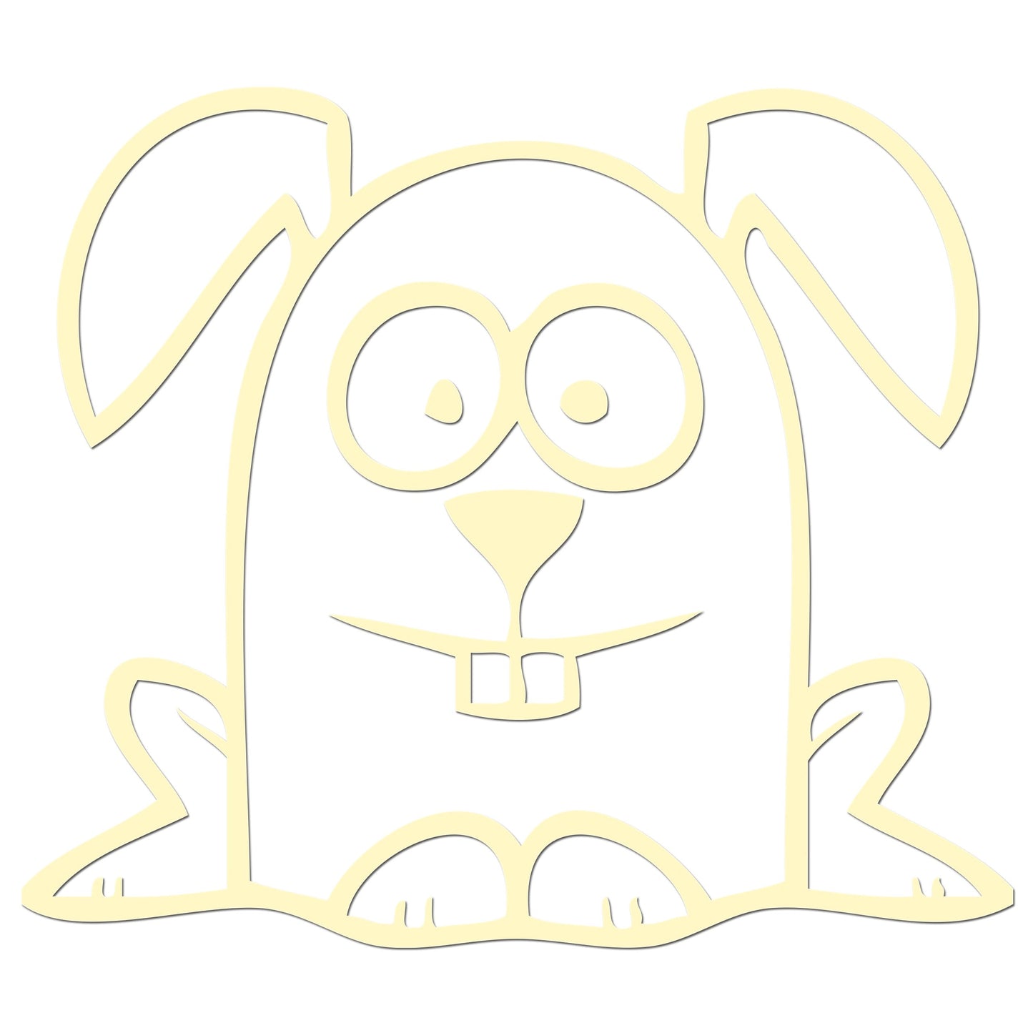 Funny Cartoon Rabbit Sticker