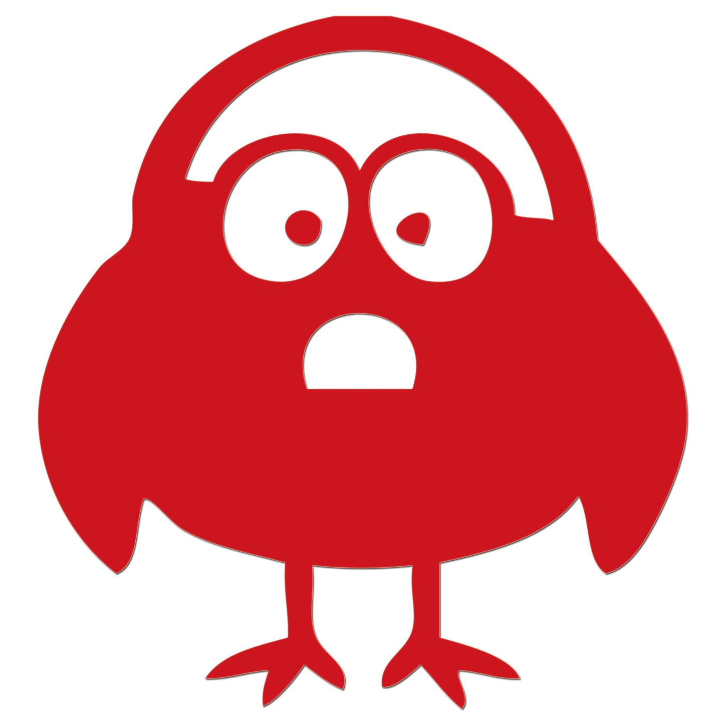 Funny Cartoon Bird Sticker