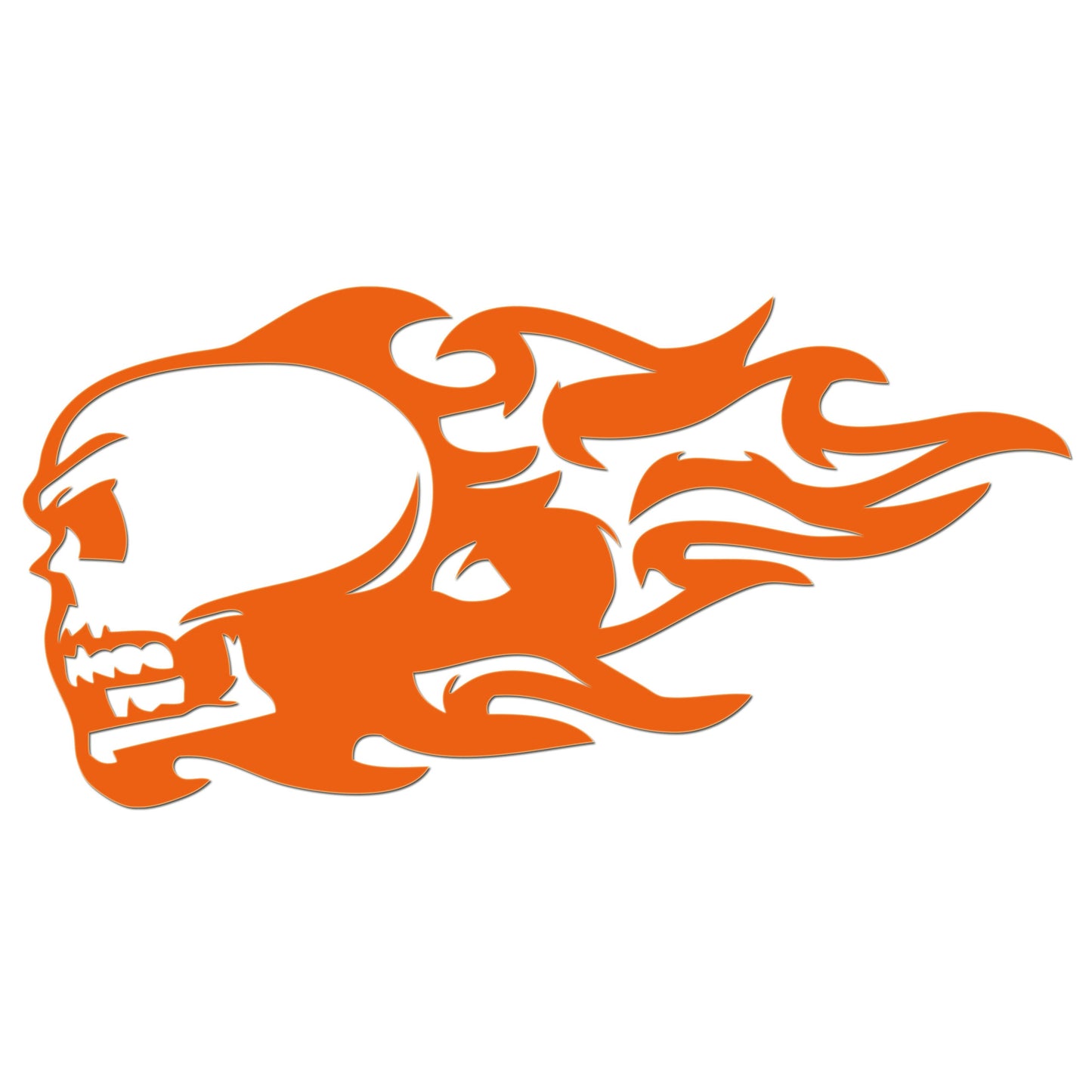 Flaming Skull Sticker
