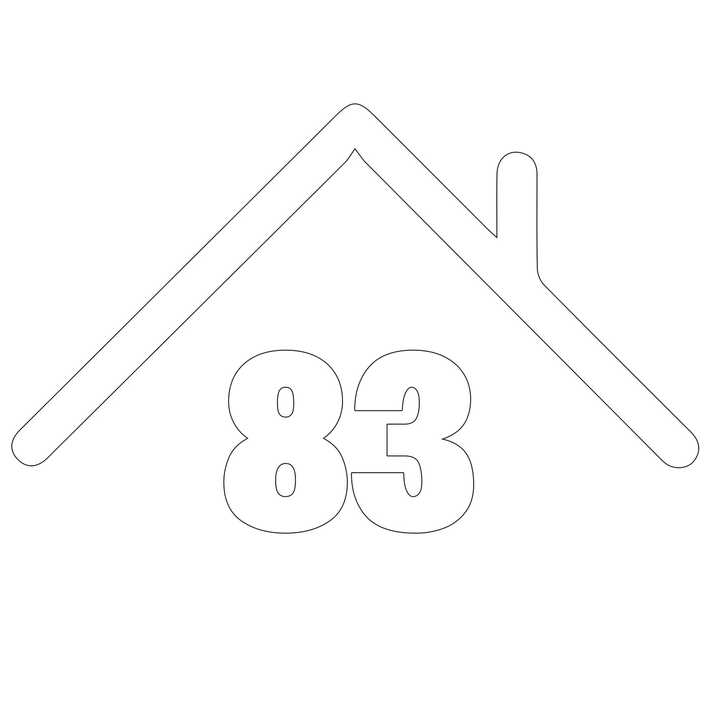Wheelie Bin Caddy Recycle Home Decor Rooftop House Number Sticker Label