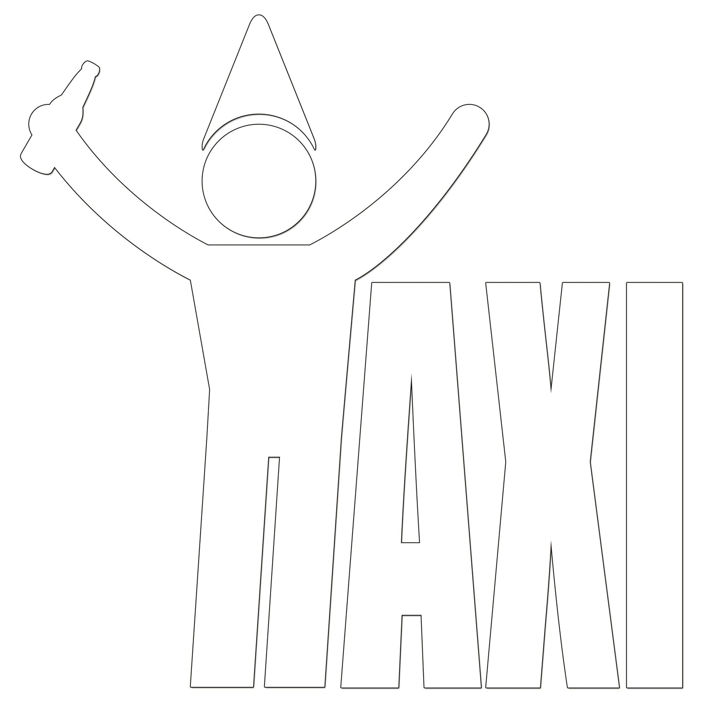 Taxi Drunk Sticker