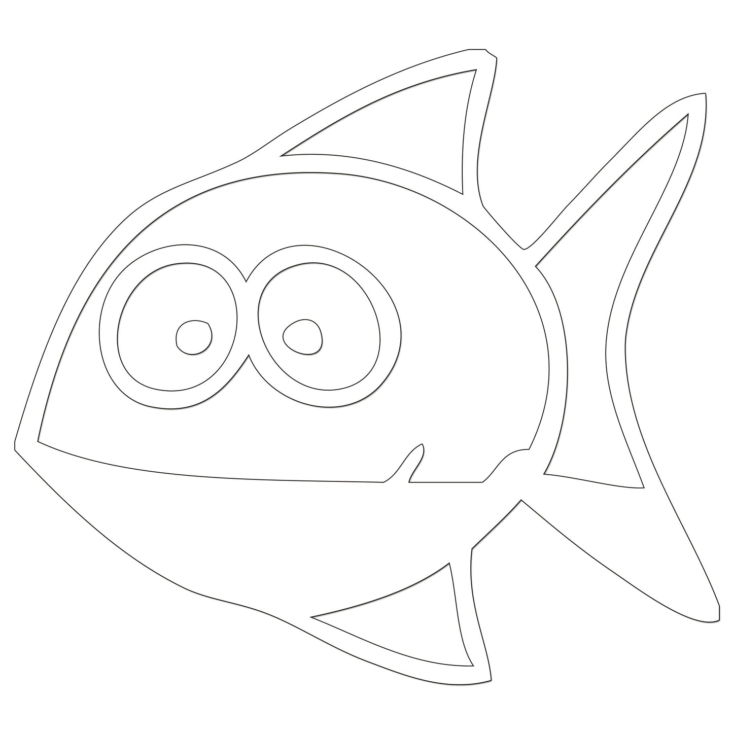 Funny Cartoon Fish Iron On HTV Transfer