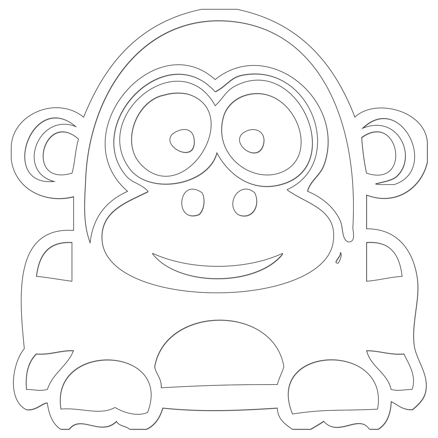 Funny Cartoon Gorilla Iron On HTV Transfer