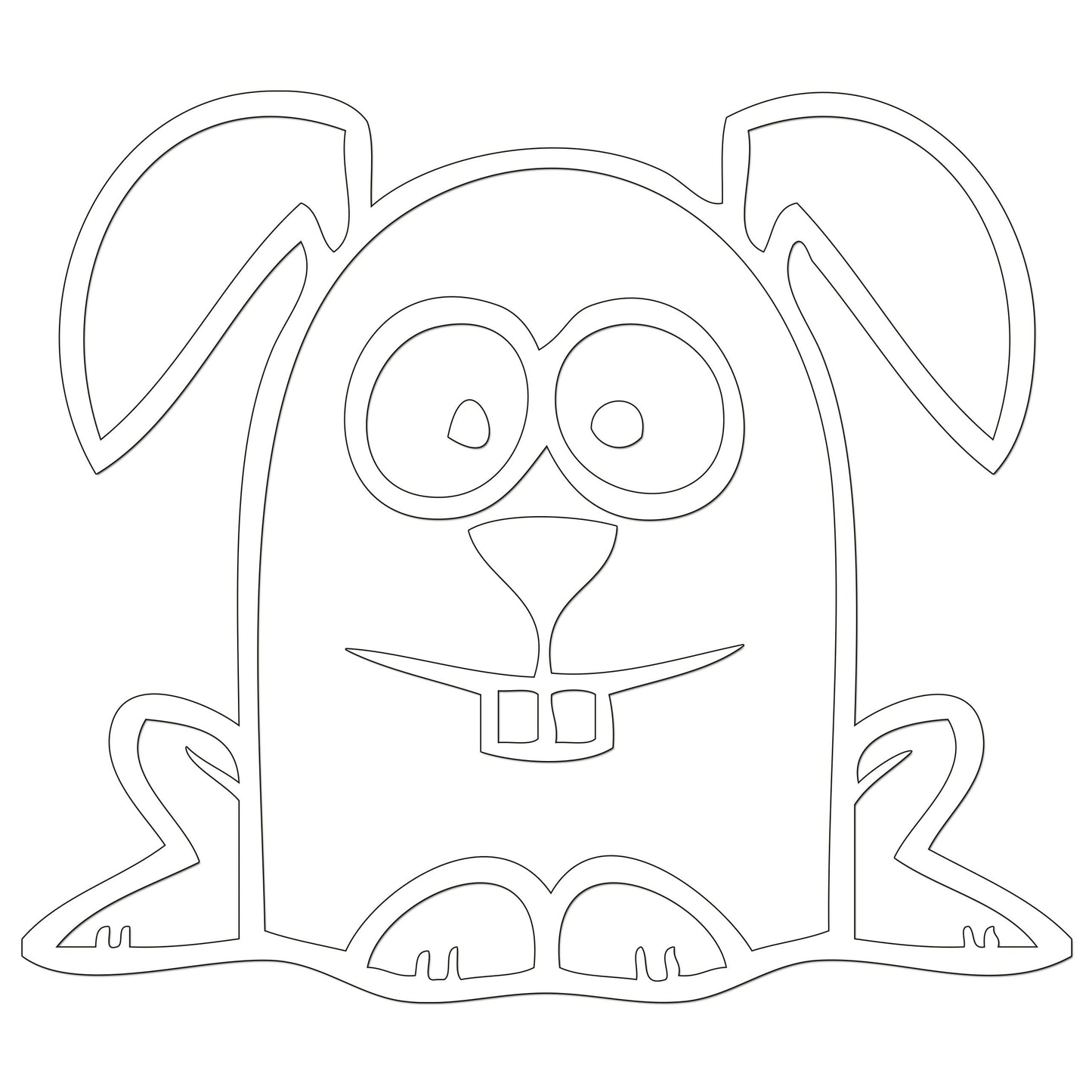 Funny Cartoon Rabbit Sticker