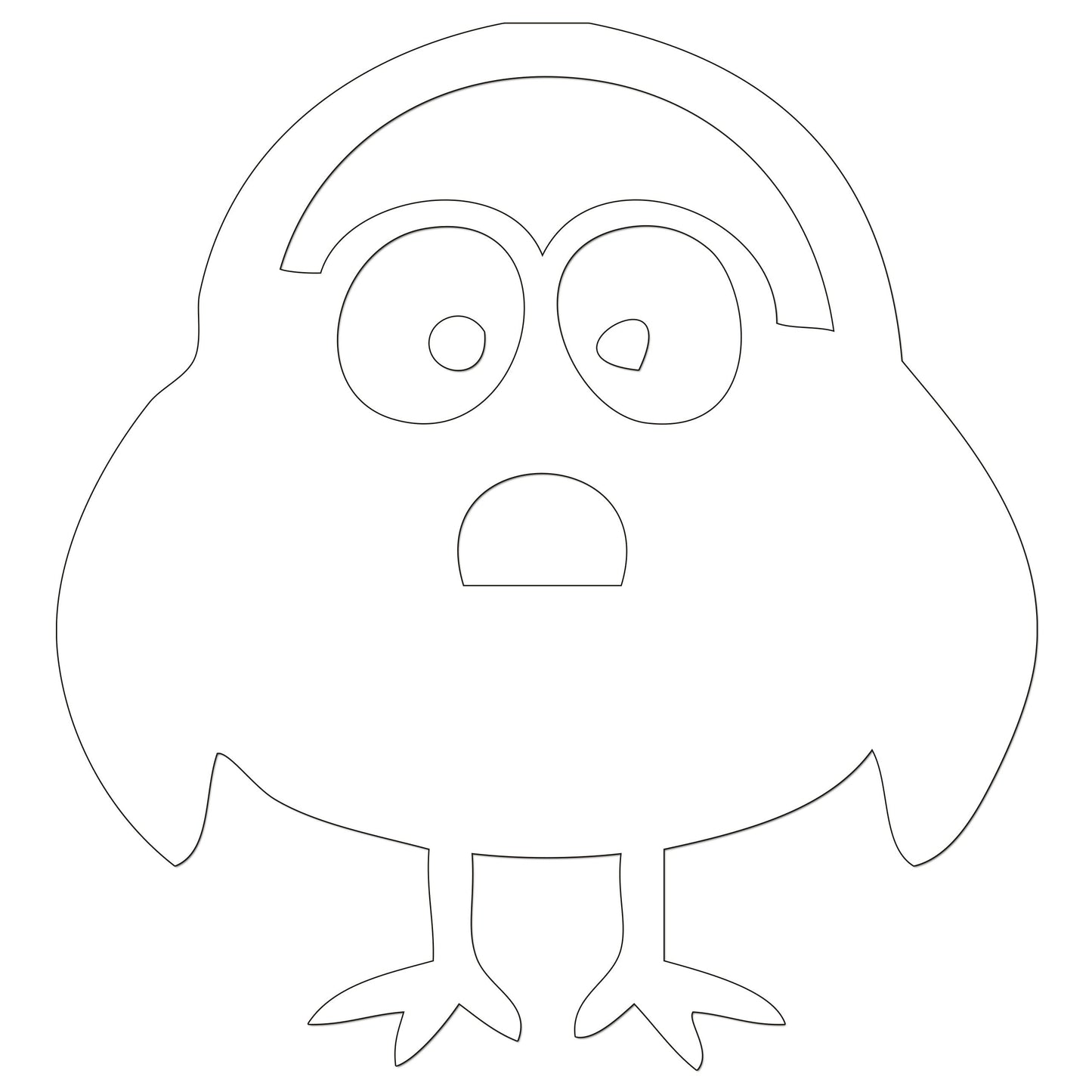 Funny Cartoon Bird Sticker