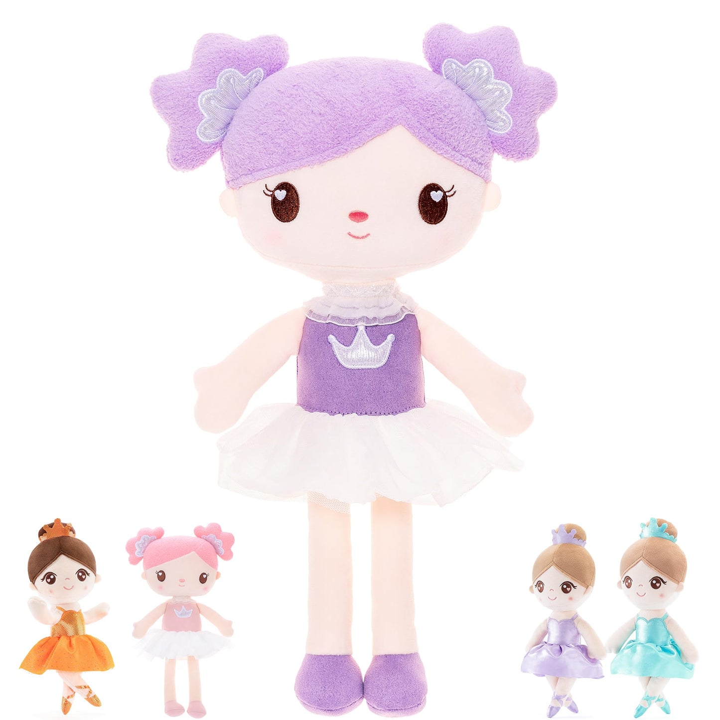 Gloveleya Candy Princess Plush Doll – Gift-Ready Purple Baby Doll for Girls