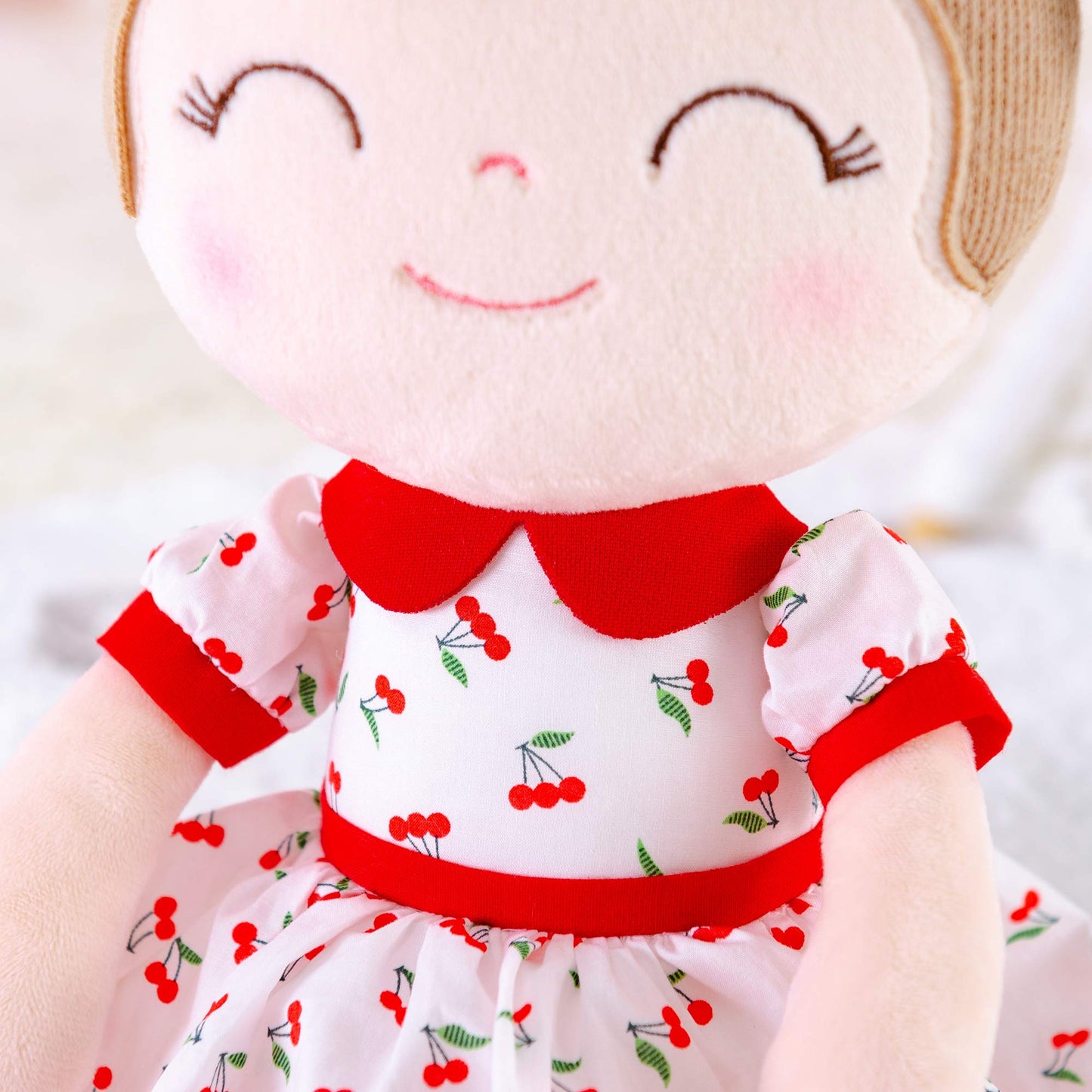 Gloveleya Cherry Girl 15-Inch Plush Doll with Gift Box | Soft Baby Gift