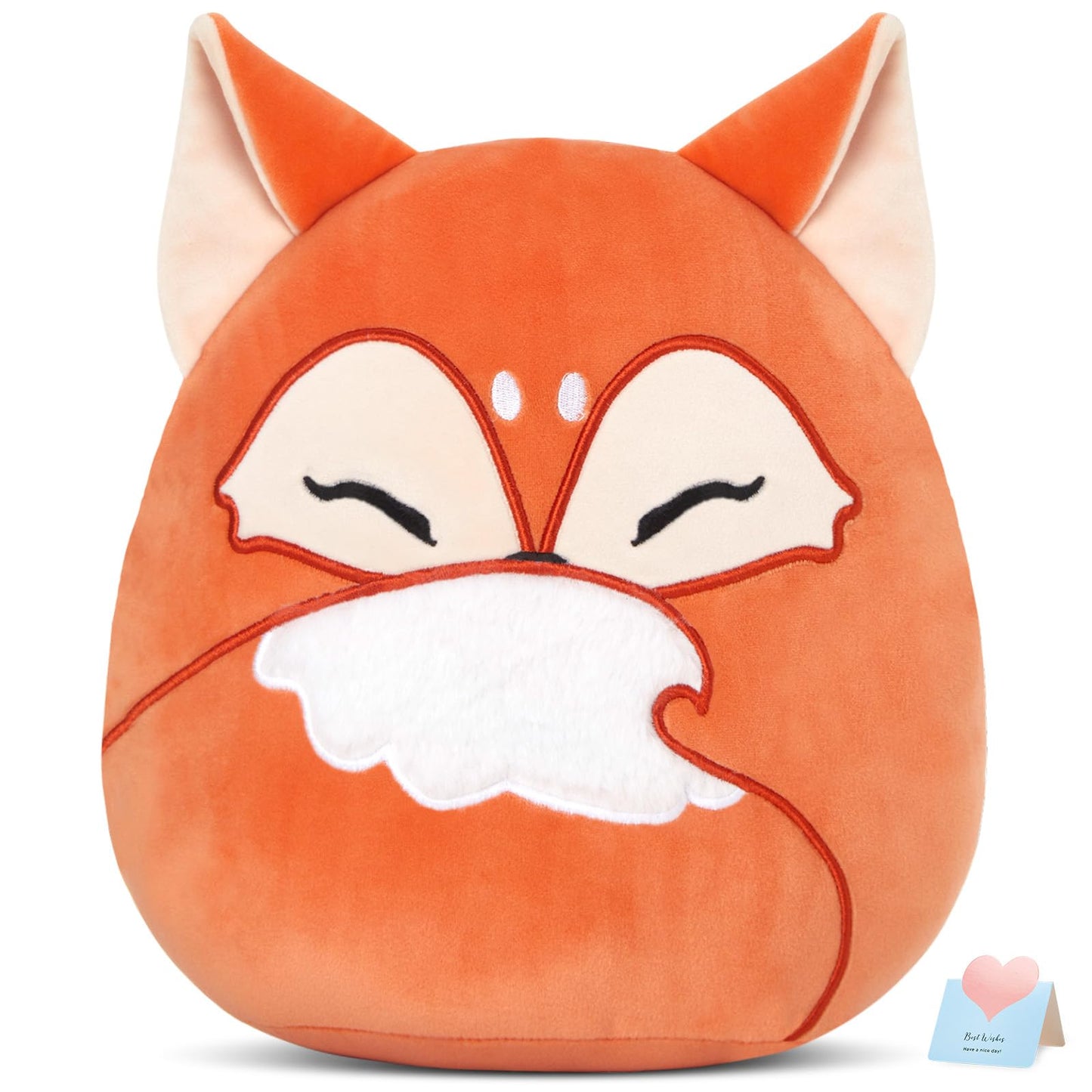Glow Guards 12-Inch Red Fox Plush Pillow – Cute Fox Stuffed Toy for Kids