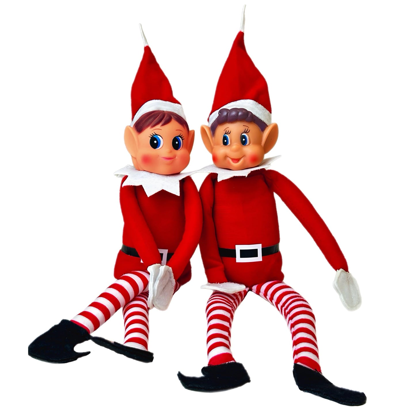 GLOW Wholesale Elfie & Elvie Set – Naughty Xmas Elves, Soft Body & Vinyl Face