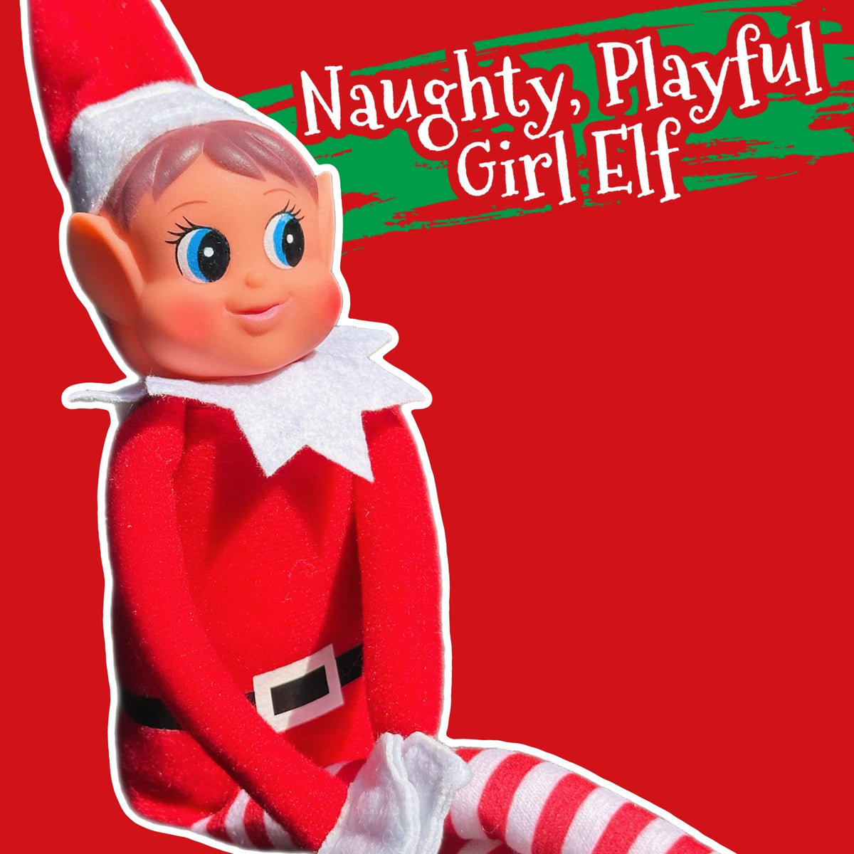 GLOW Wholesale Christmas Elf Behaving Badly Plush Toy – 12-Inch with Attachable Arms (Girl)