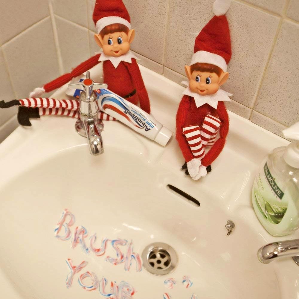 GLOW Wholesale Elfie & Elvie Set – Naughty Xmas Elves, Soft Body & Vinyl Face