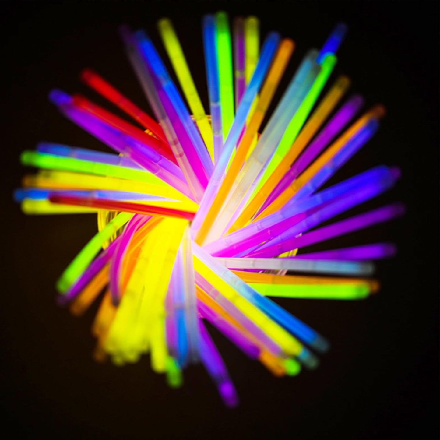 GLOW YGB 207 Glow Sticks Bulk Party Pack — 8” Glow Sticks with Bracelets & Connectors for Halloween & Camping