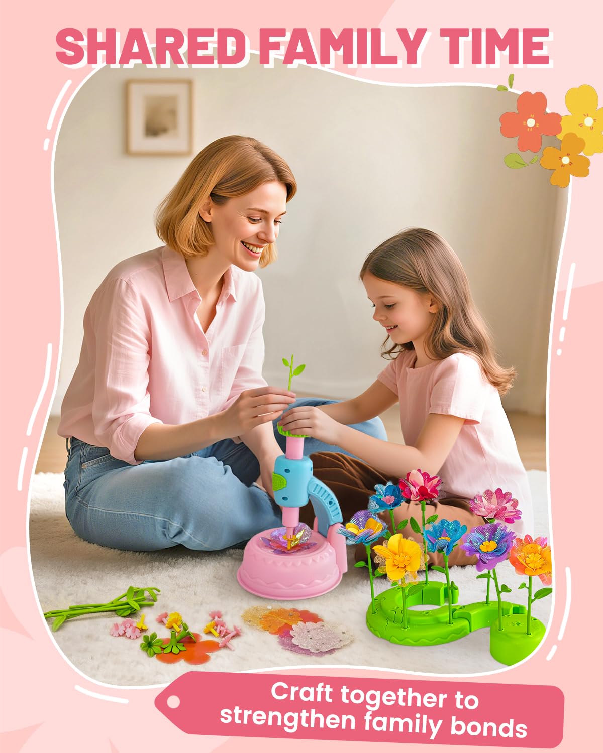 Glowsprout DIY Art Flower Toys Set — Creative Flower Garden Kit for Kids (Ages 4-10)