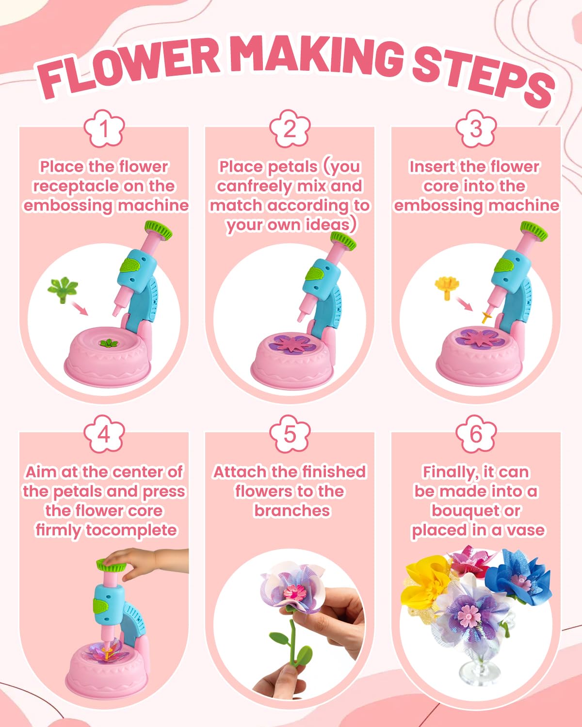 Glowsprout DIY Art Flower Toys Set — Creative Flower Garden Kit for Kids (Ages 4-10)
