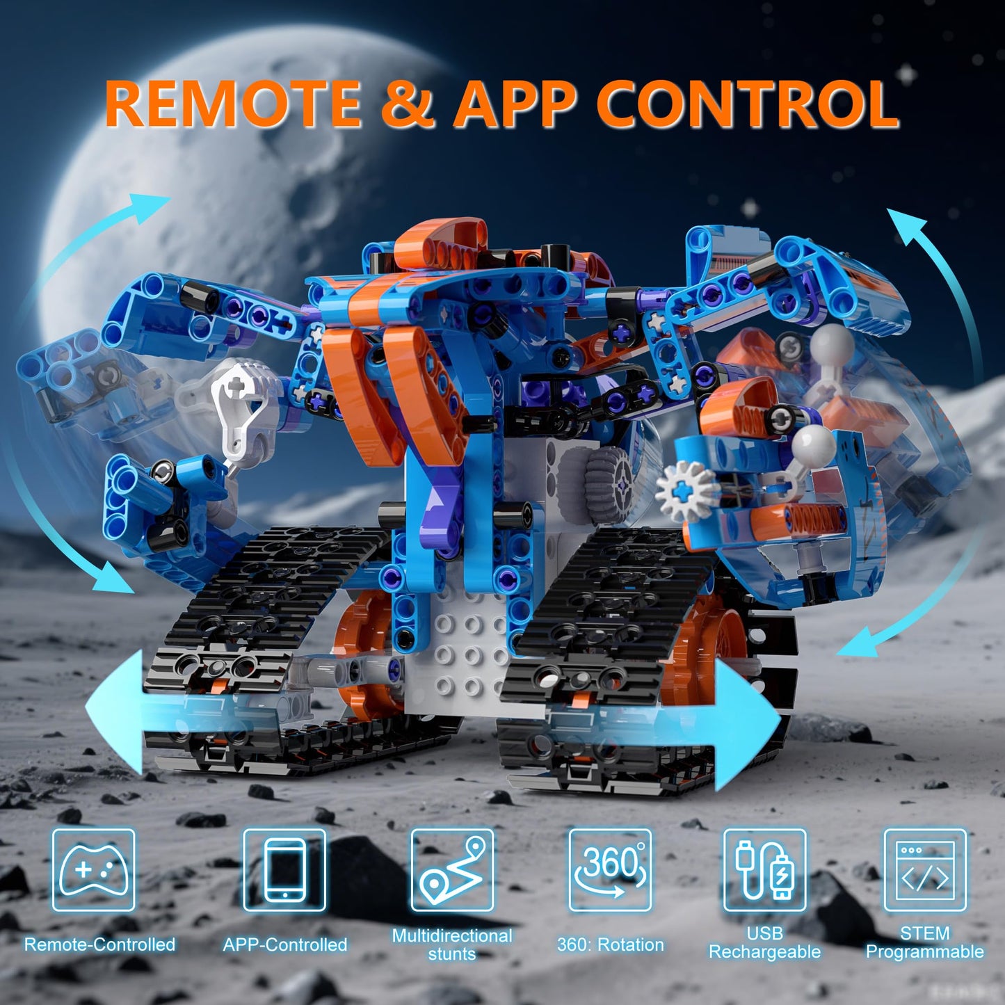 GLSQWZXD 5in1 Robot Building Kit for Kids 6-12 – STEM, Coding & Remote Control