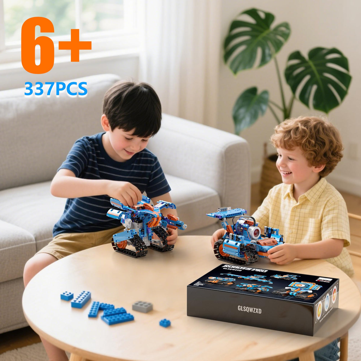 GLSQWZXD 5in1 Robot Building Kit for Kids 6-12 – STEM, Coding & Remote Control