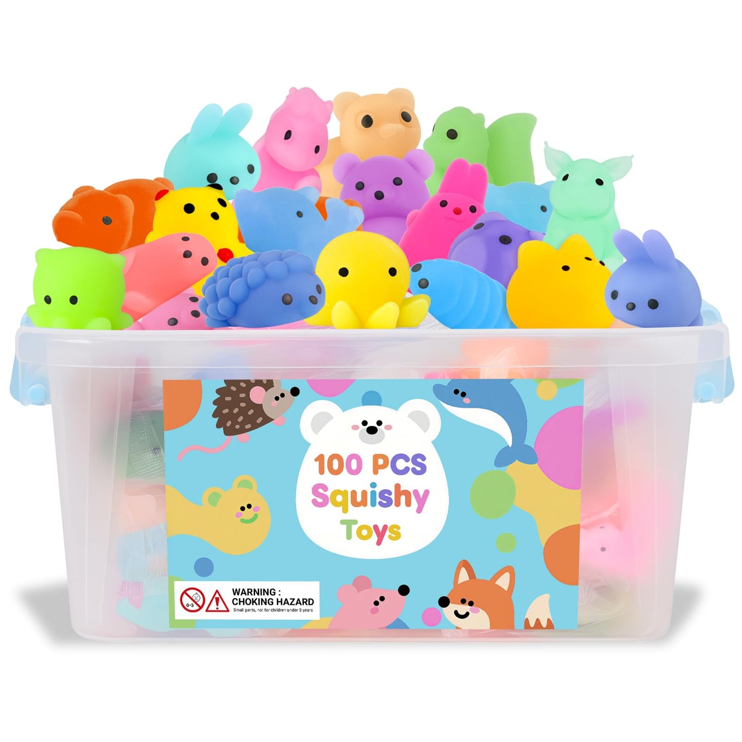 Gluaintdux 100 Pcs Party Favors & Squishy Toys Bulk for Kids 4–12 | Classroom Prizes & Stocking Stuffers
