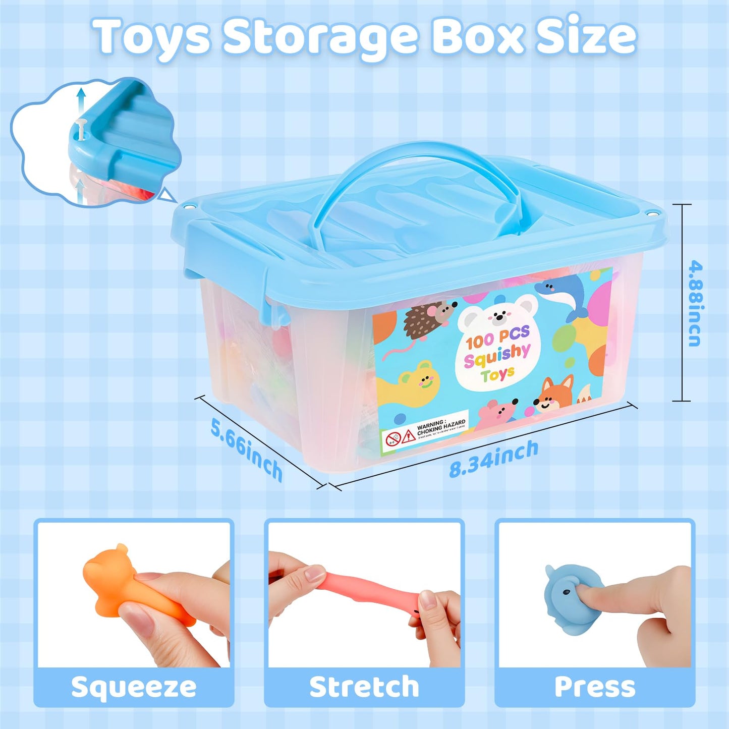 Gluaintdux 100 Pcs Party Favors & Squishy Toys Bulk for Kids 4–12 | Classroom Prizes & Stocking Stuffers