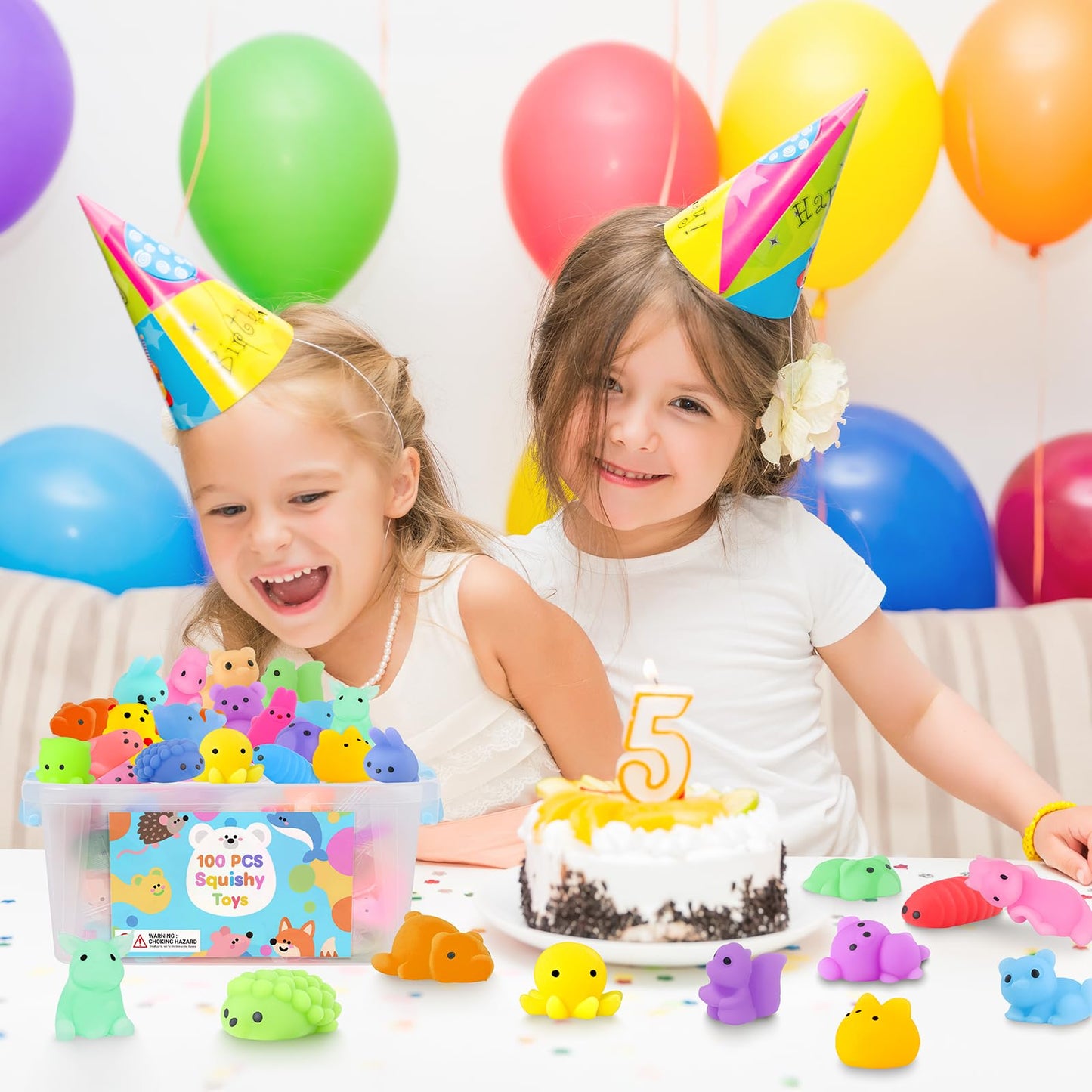 Gluaintdux 100 Pcs Party Favors & Squishy Toys Bulk for Kids 4–12 | Classroom Prizes & Stocking Stuffers