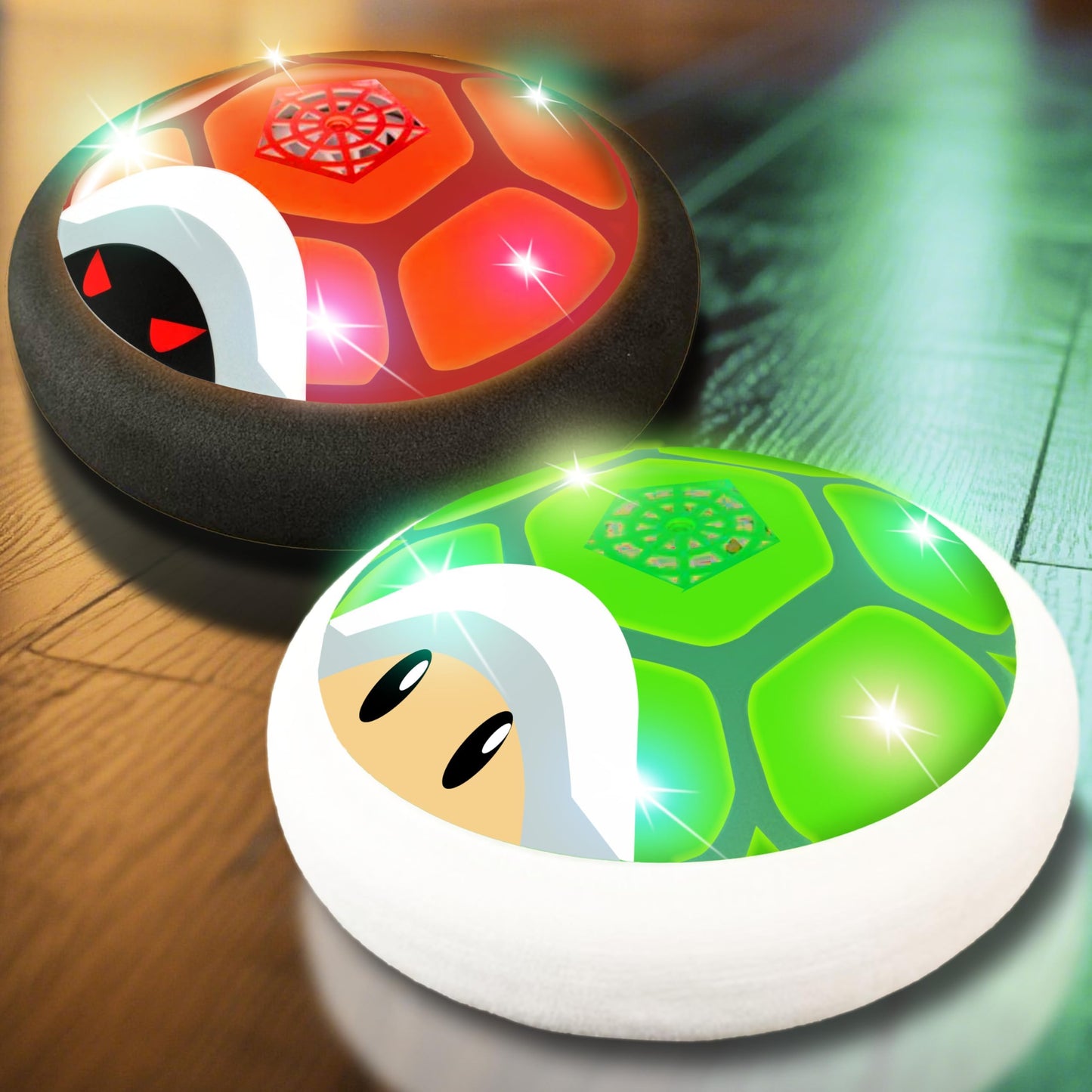 Glückpa 2 Pack Hover Soccer Ball – LED Light-Up Indoor Floating Soccer