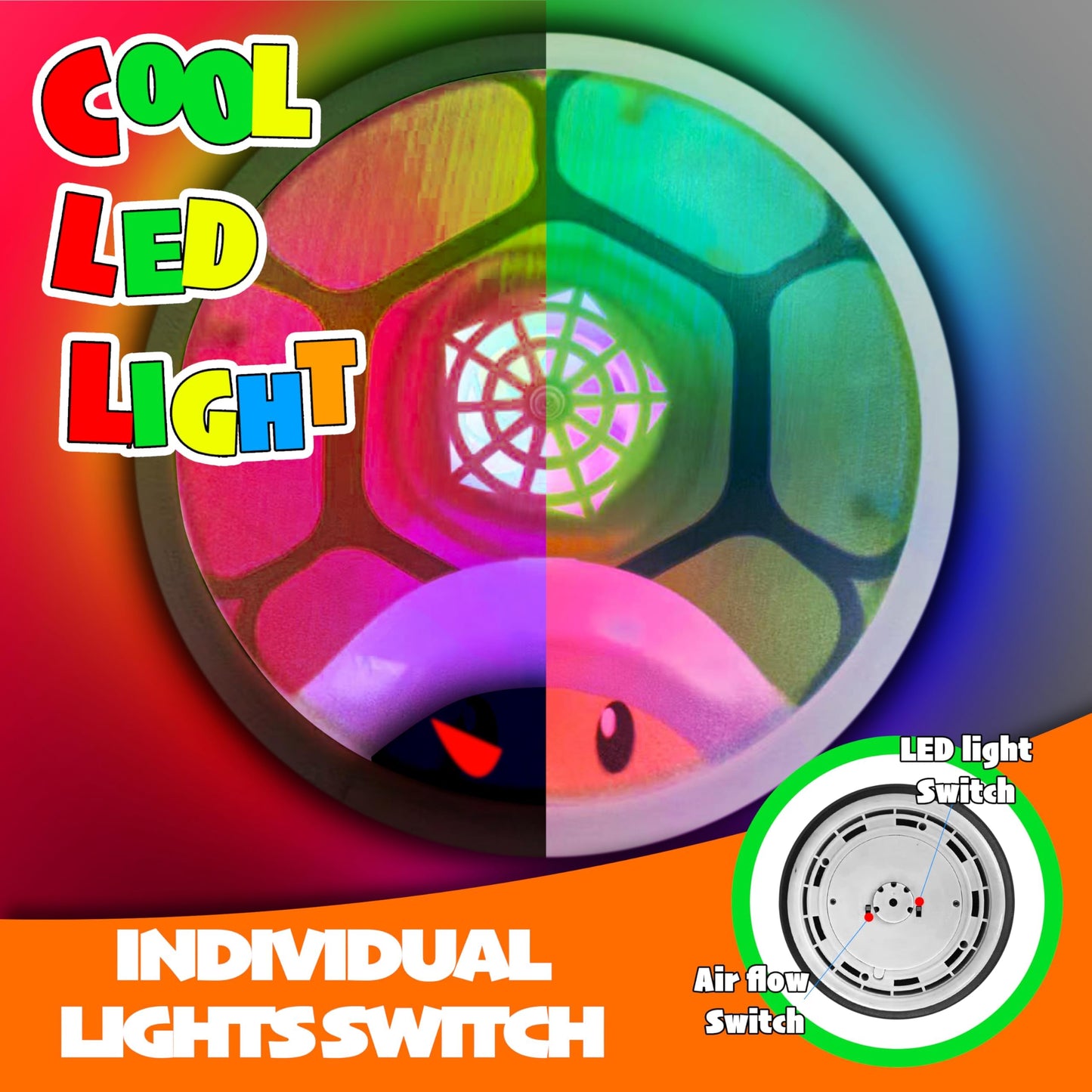 Glückpa 2 Pack Hover Soccer Ball – LED Light-Up Indoor Floating Soccer