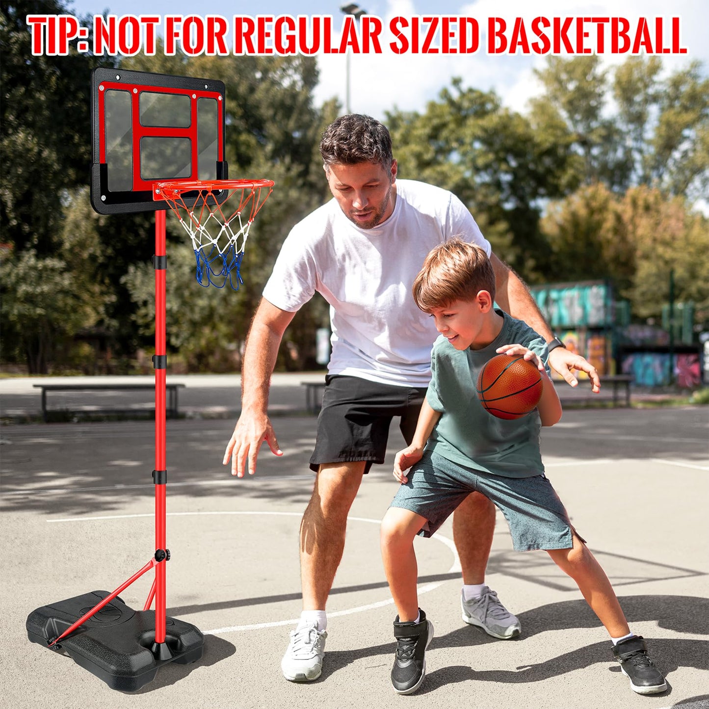 GMAOPHY Kids Basketball Hoop with Stand – Adjustable Indoor/Outdoor Set