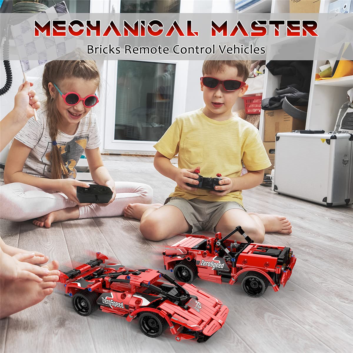 GMAOPHY 2-in-1 STEM Building Toys for Kids 5-12 | RC Racer Car & Off-Road Kit